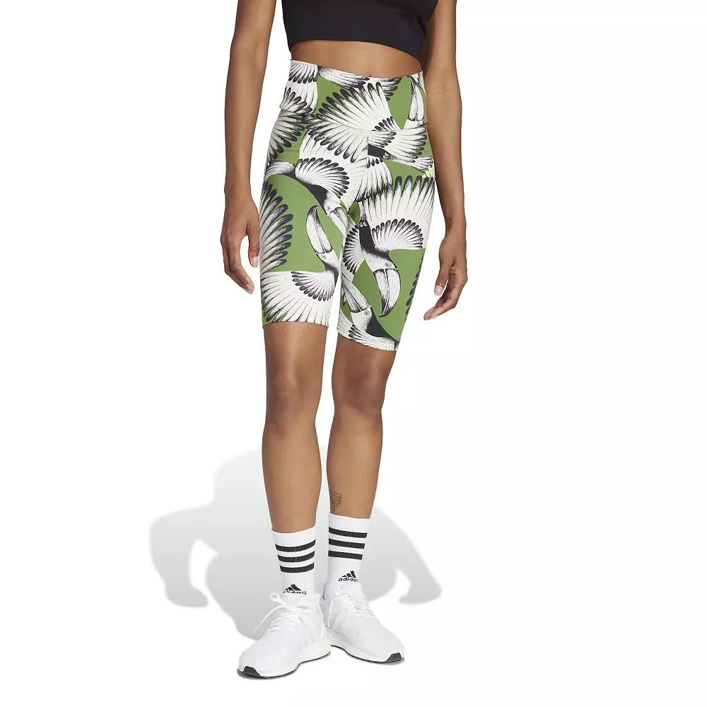 Women's adidas x FARM Training Shorts, Size: Small, Ivory White Green Product Image