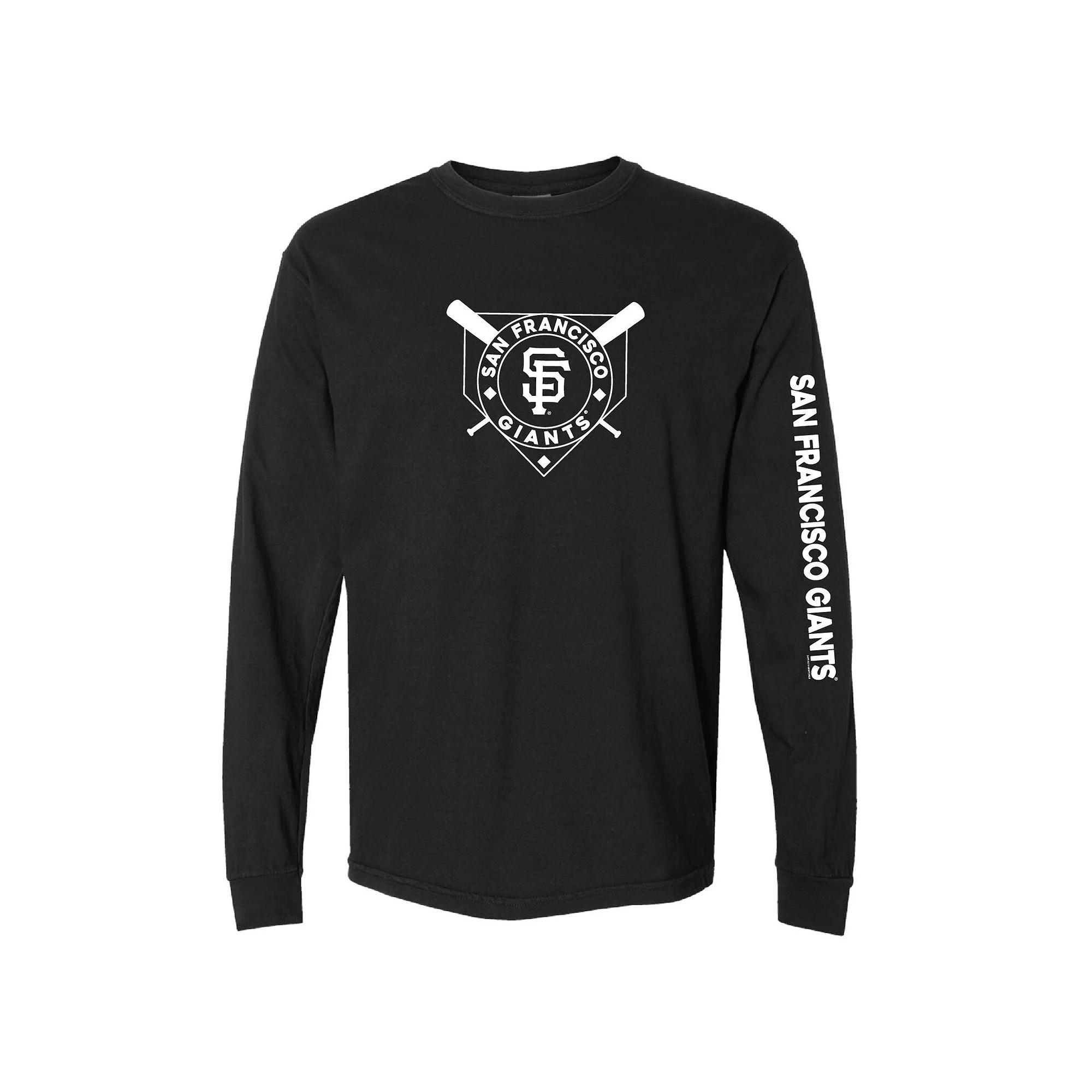 Women's Soft as a Grape Black San Francisco Giants Pigment Dye Long Sleeve T-Shirt,  Product Image