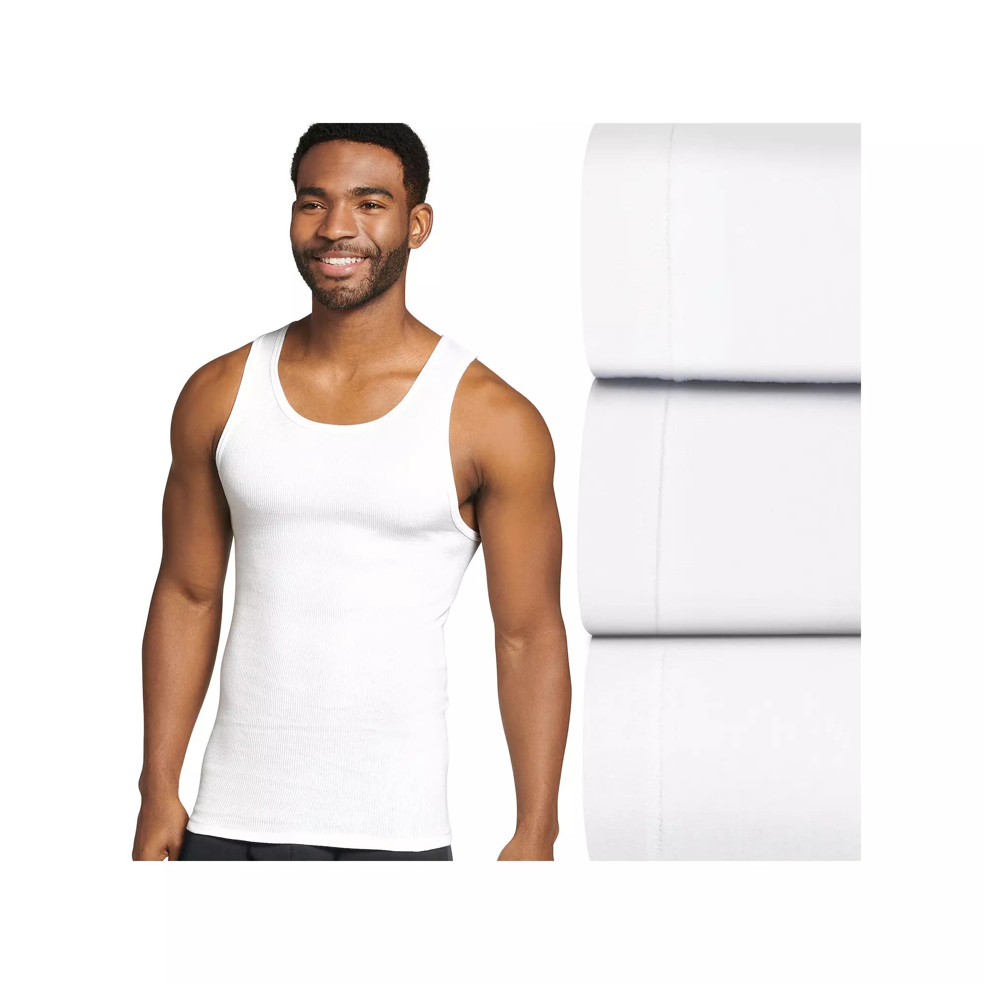 Big & Tall Jockey® Cotton 3-pk. A-Shirt Tank Tops, Men's,  Product Image