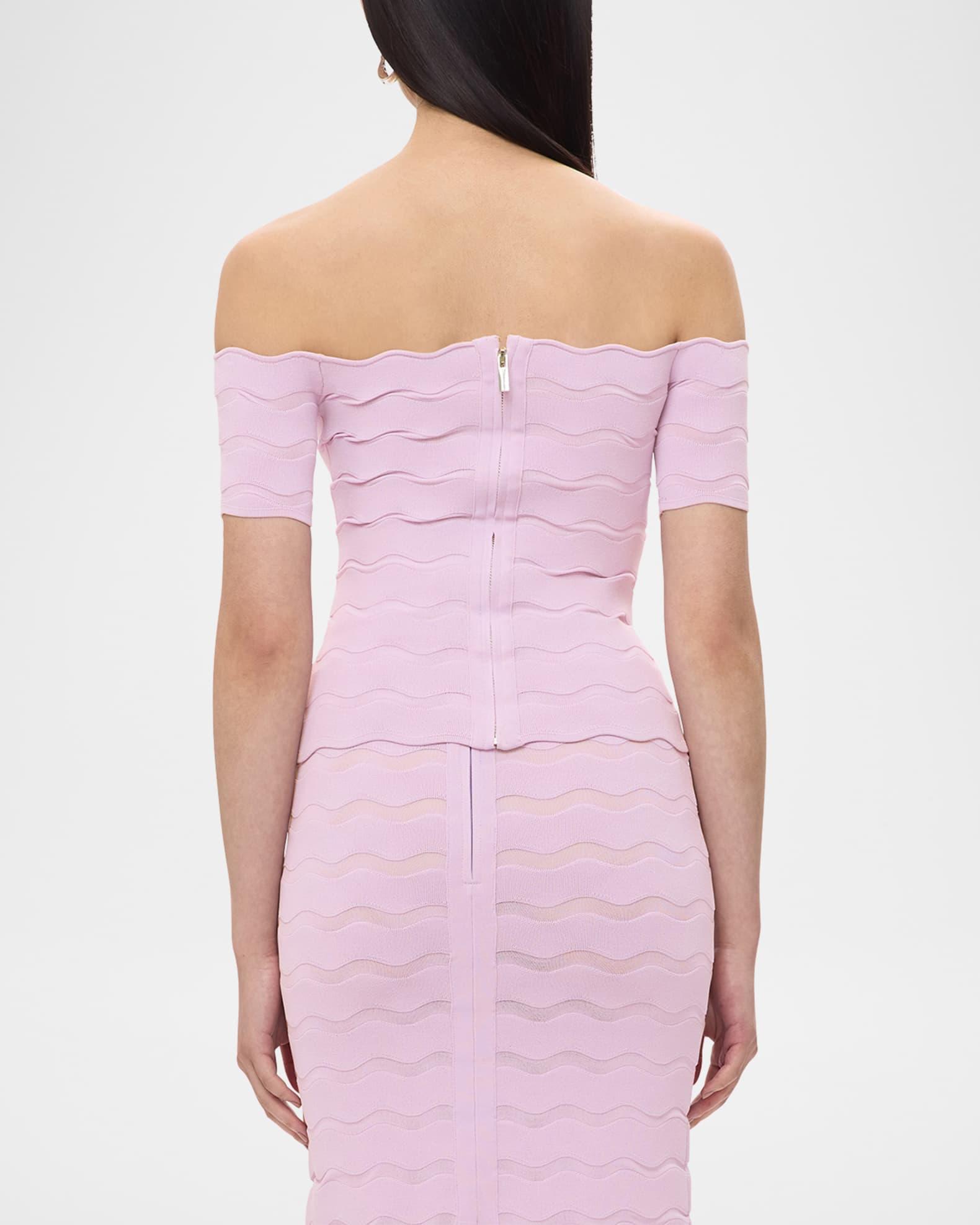 Lainey Wavy Off-The-Shoulder Top Product Image