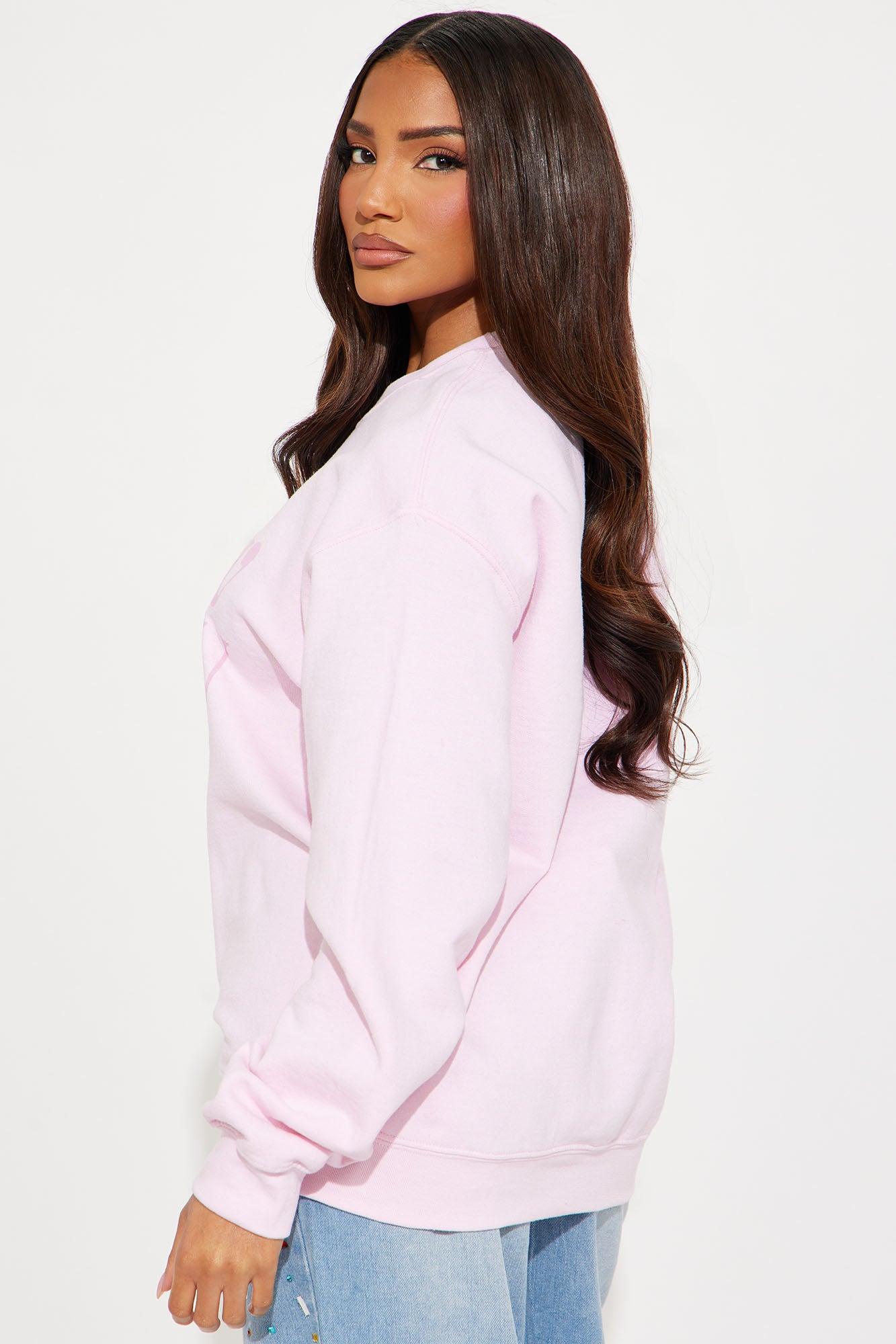 Snow Bunny Crew Neck Sweatshirt - Pink Product Image