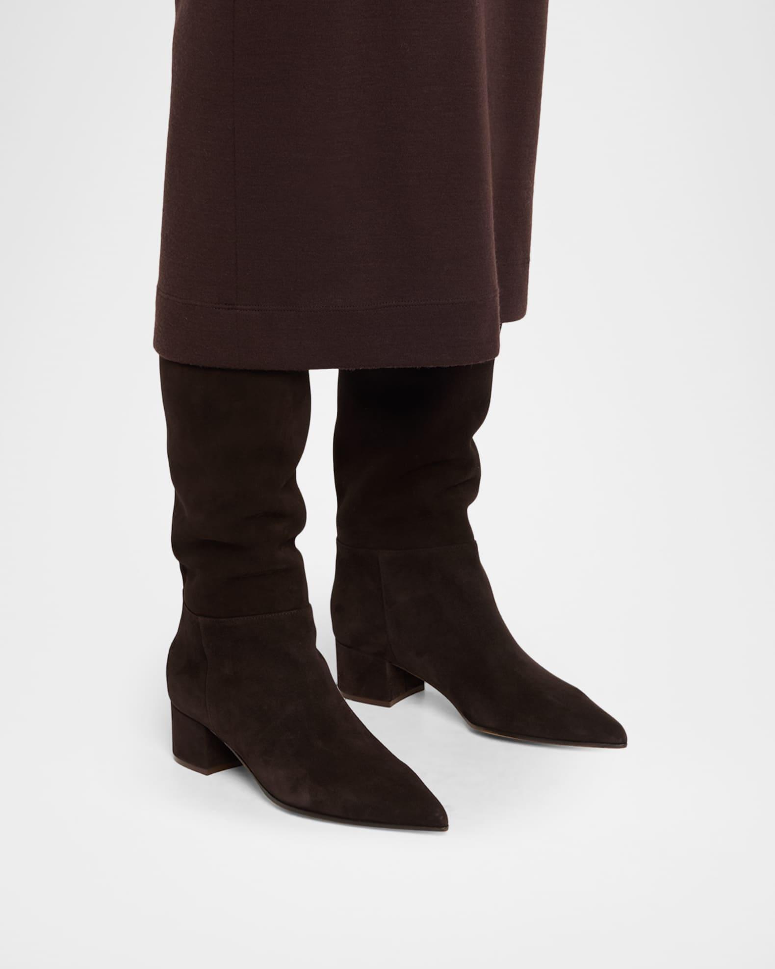Slouchy Suede Over-The-Knee Boots Product Image
