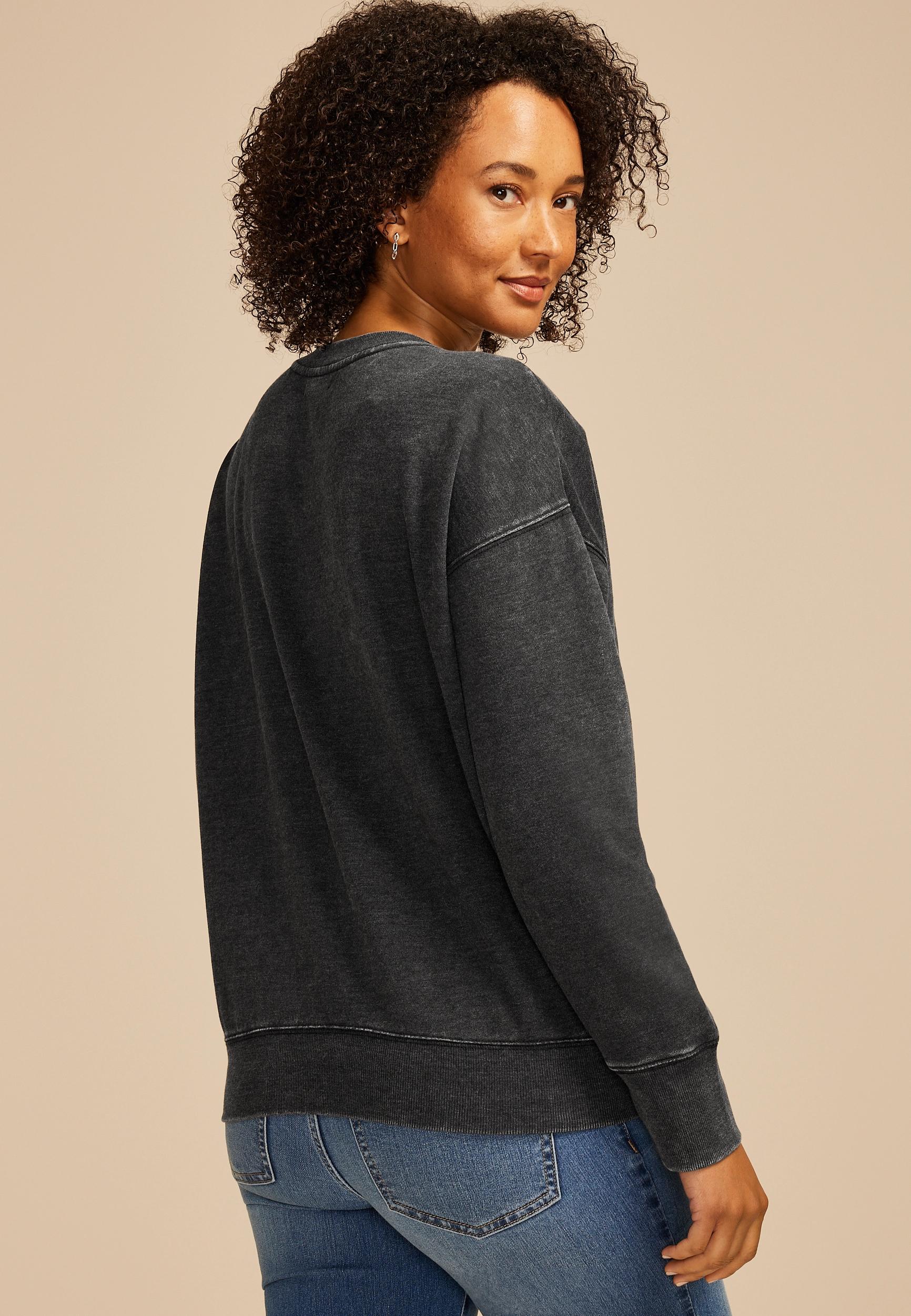 Skull Applique Relaxed Fit Sweatshirt Product Image