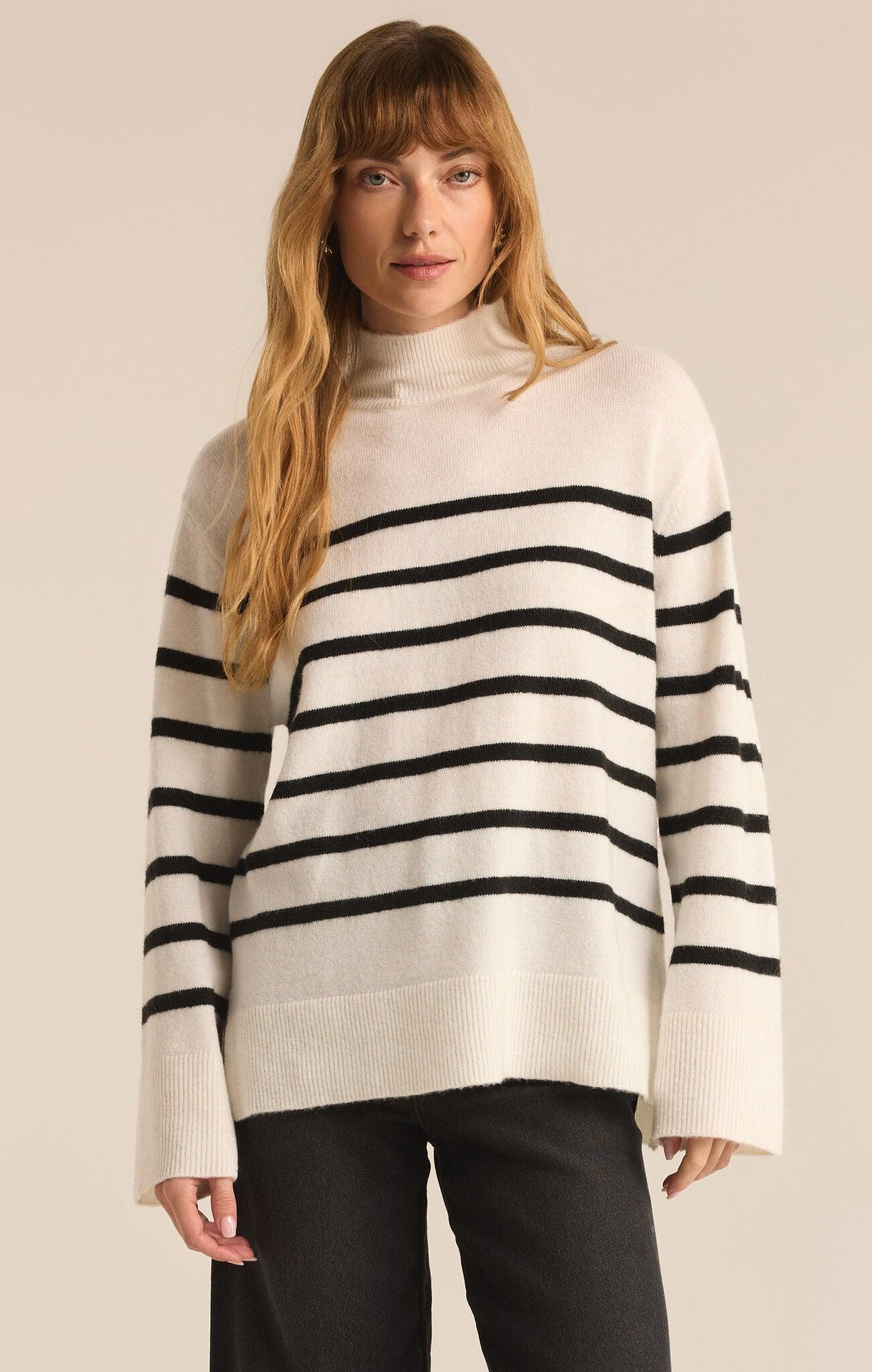 FIN STRIPE TURTLENECK SWEATER Product Image