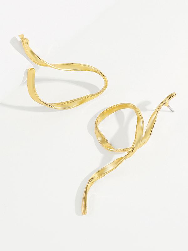 Normcore Geometric Solid Color Drop Earrings Product Image