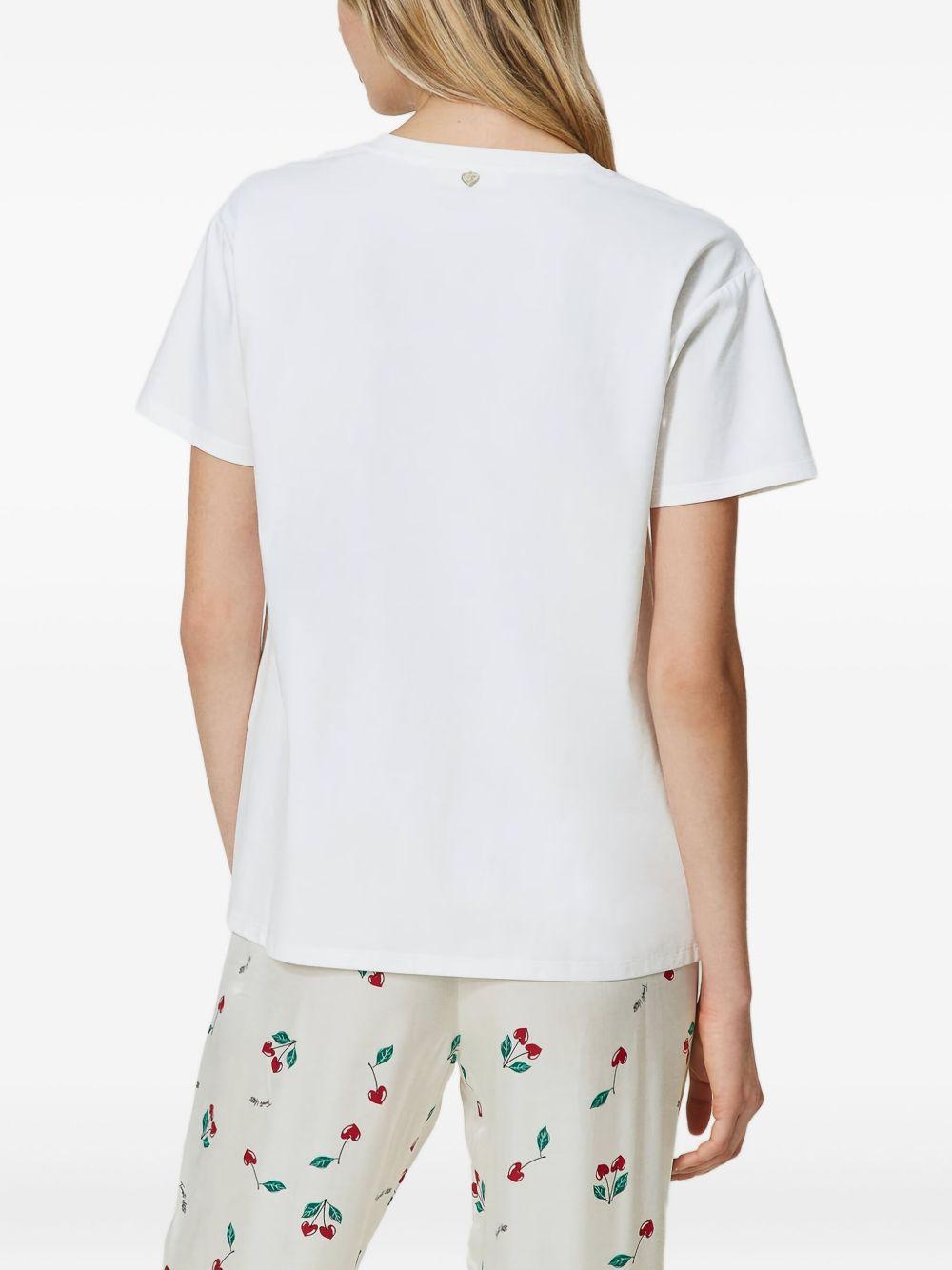 cherry-print short-sleeve T-shirt Product Image