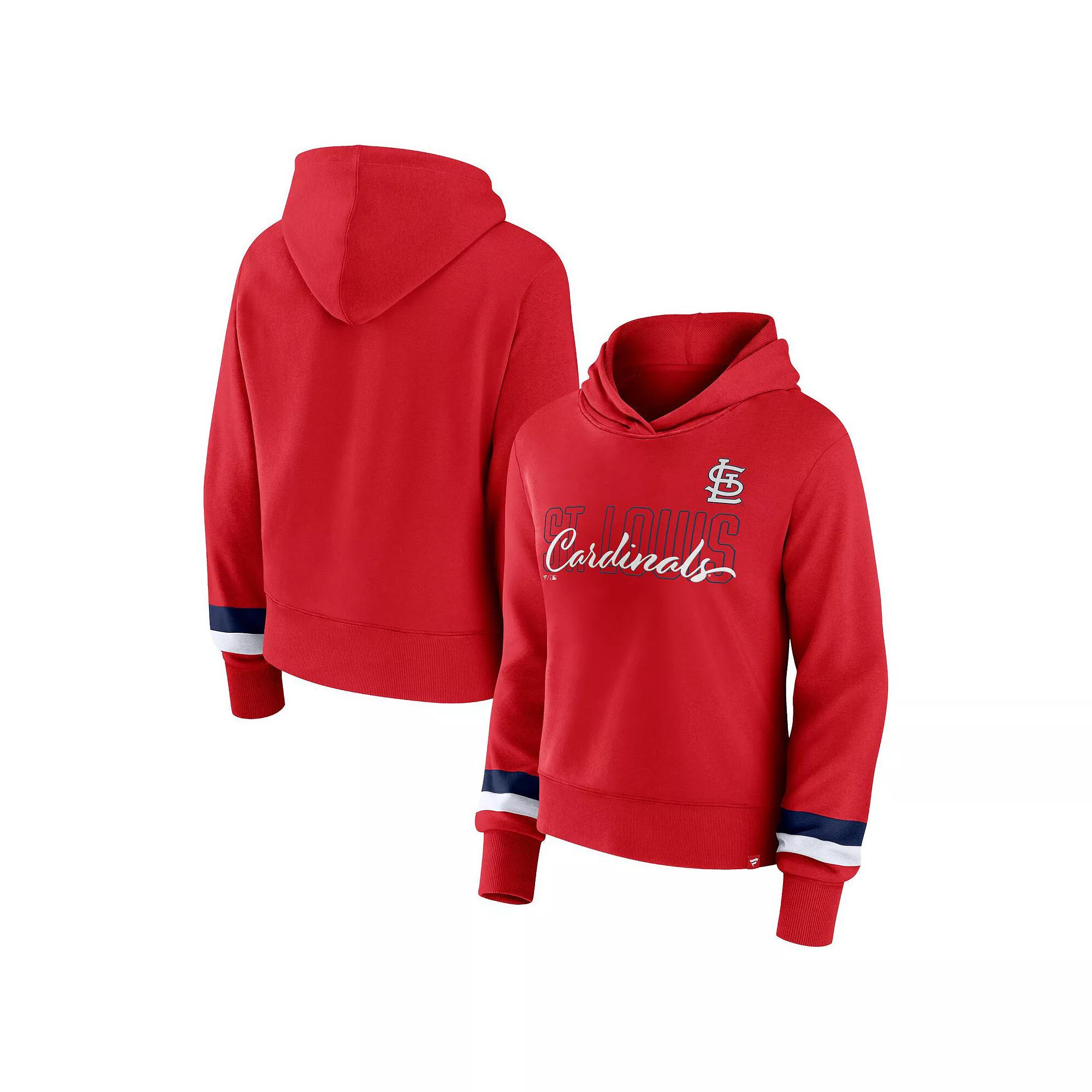 Women's Fanatics Branded Red St. Louis Cardinals Over Under Pullover Hoodie,  Product Image
