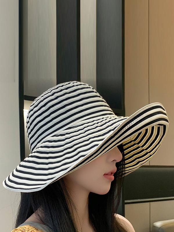Split-Joint Striped Sun Hat Product Image