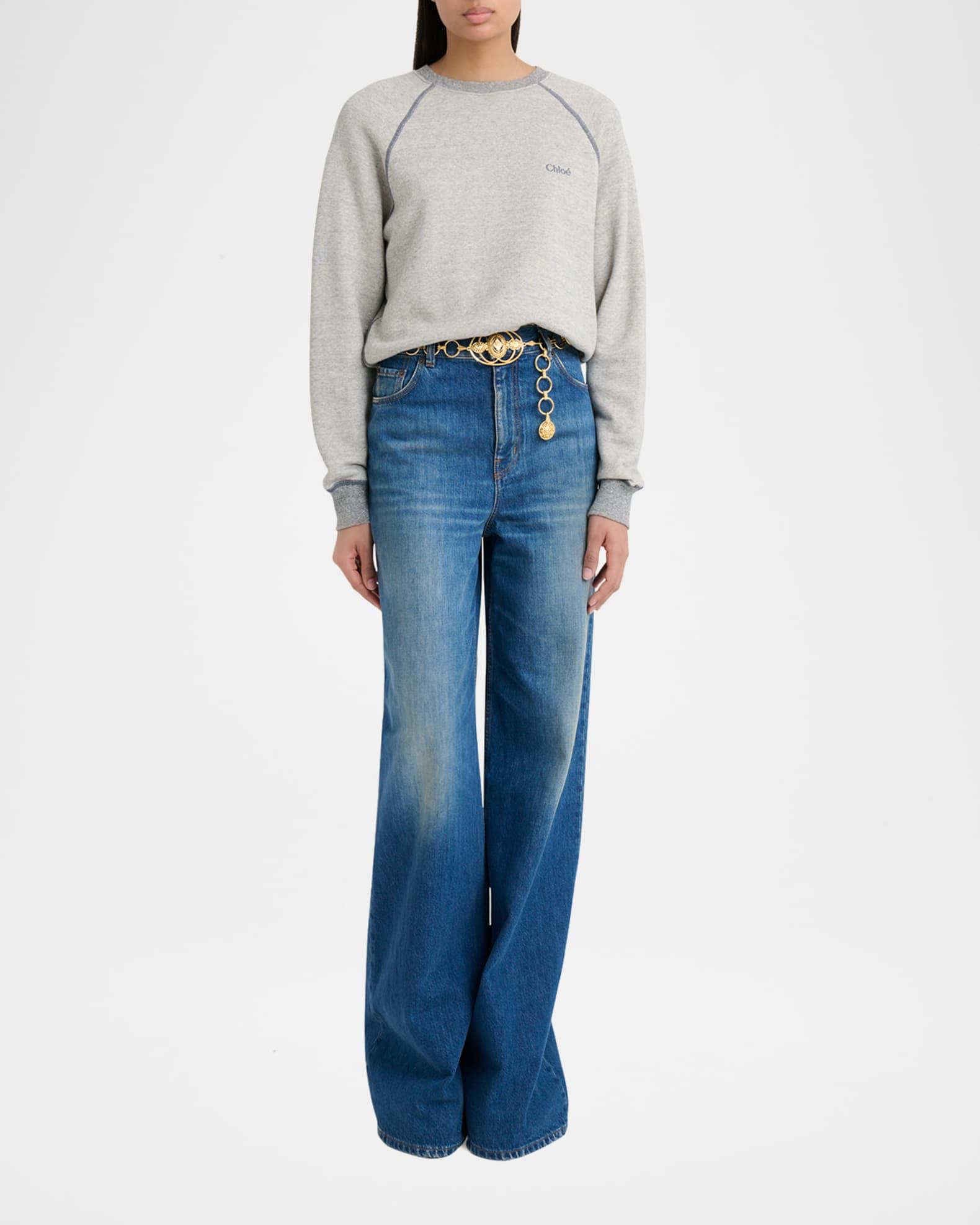 High-Rise Wide-Leg Palazzo Jeans Product Image