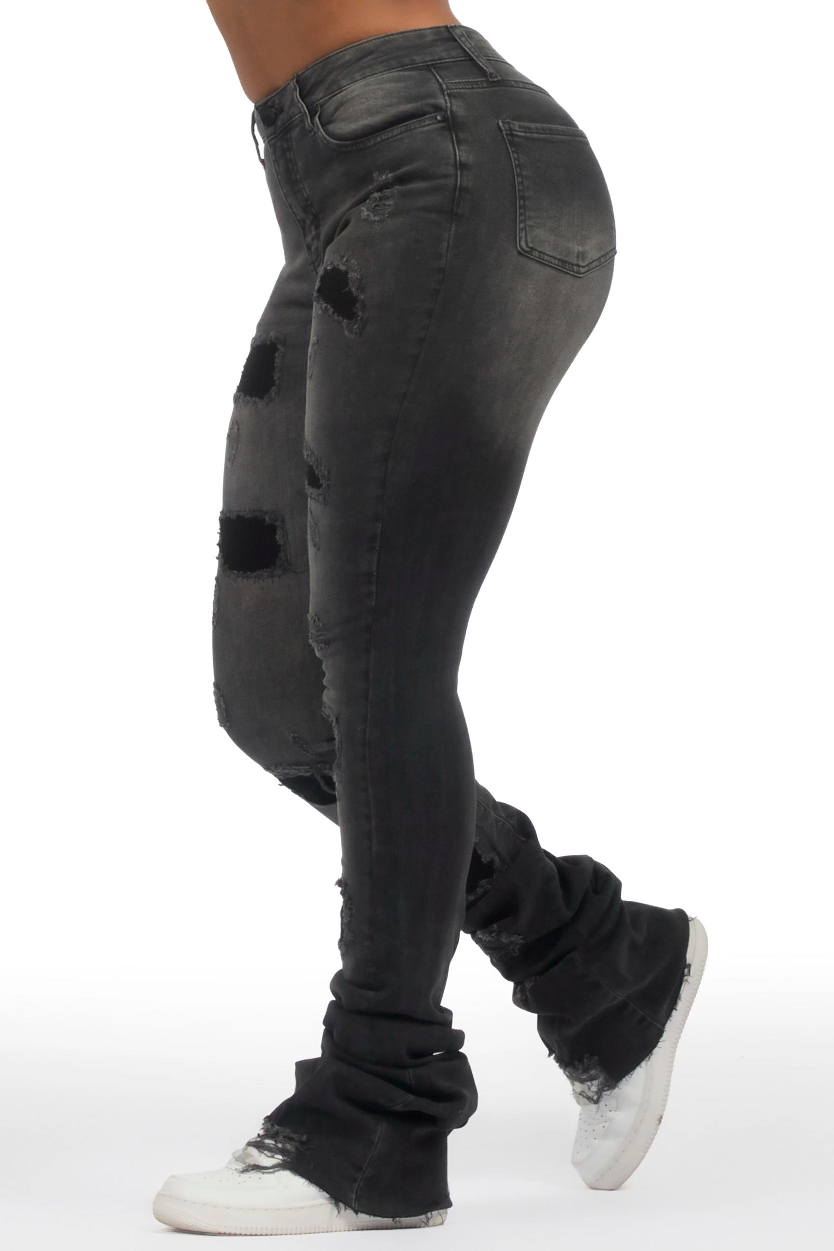 Remy Black Super Stacked Jean Female Product Image