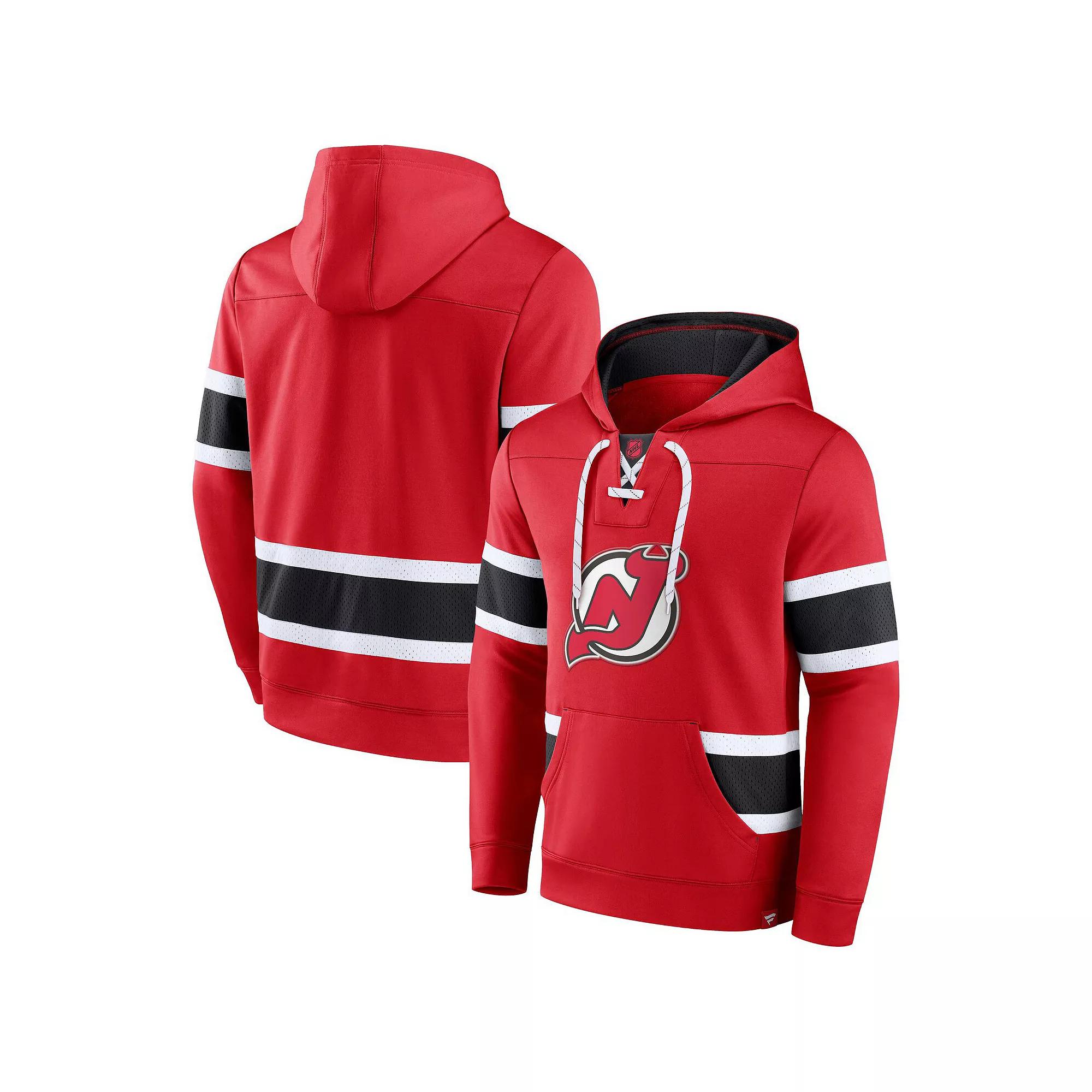 Men's Fanatics Branded Red New Jersey Devils Powerplay Warrior Pullover Hoodie, Size: XL, Nhl Red Product Image
