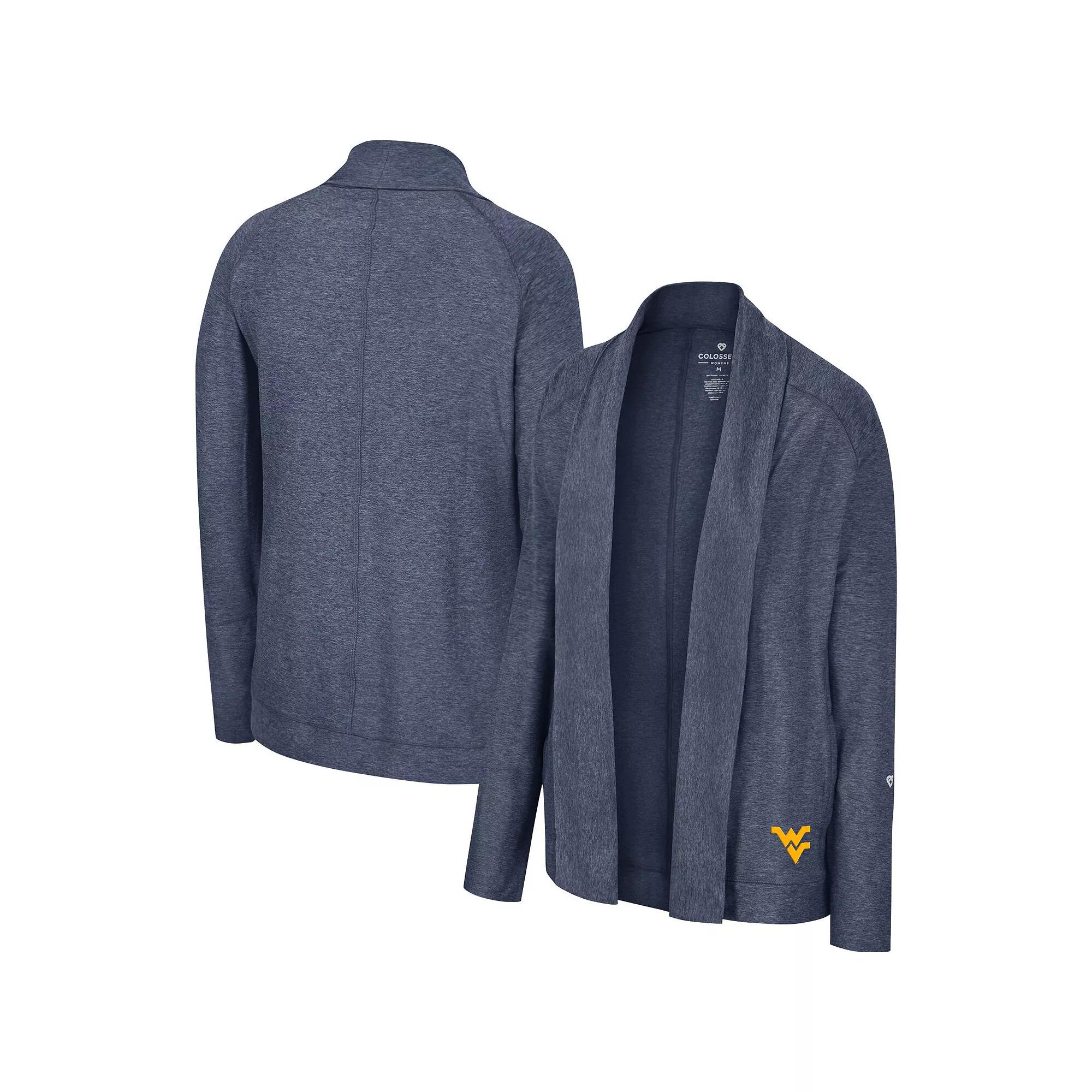 Women's Colosseum Navy West Virginia Mountaineers Morningside Cardigan Sweater, Size: Small, Blue Product Image