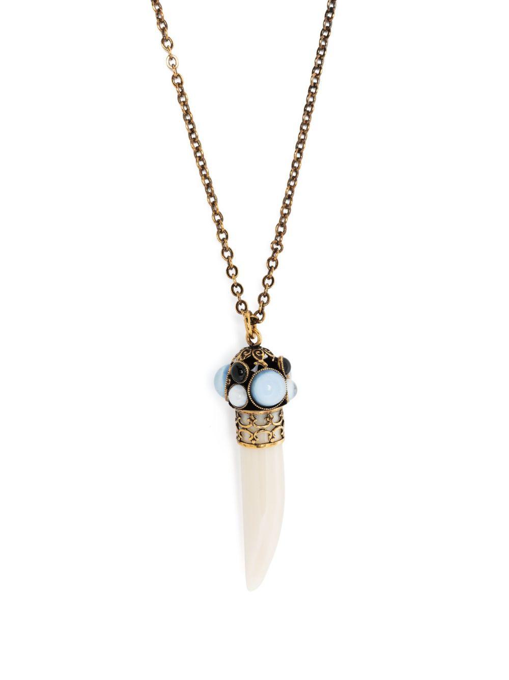 tooth-pendant long necklace Product Image