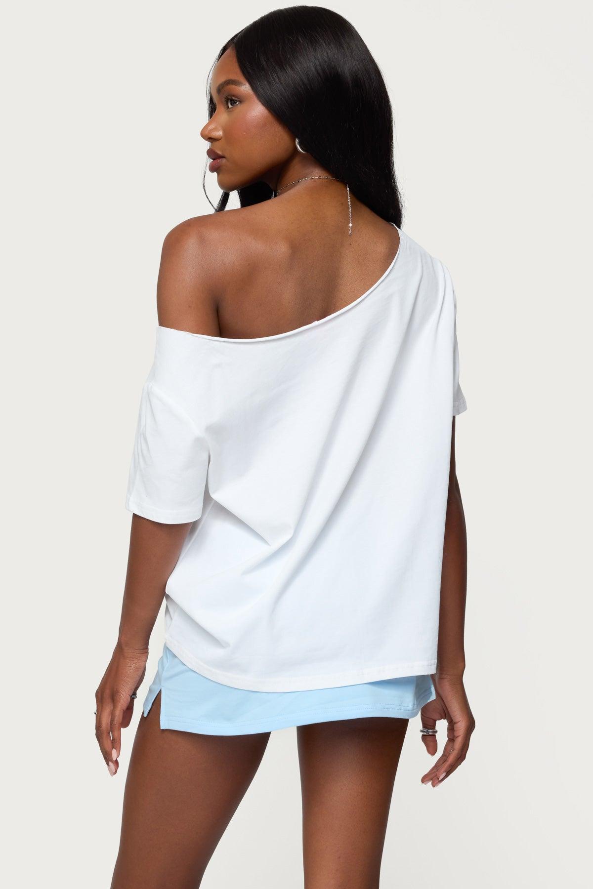 Hawaiian Babe Off Shoulder T Shirt Product Image