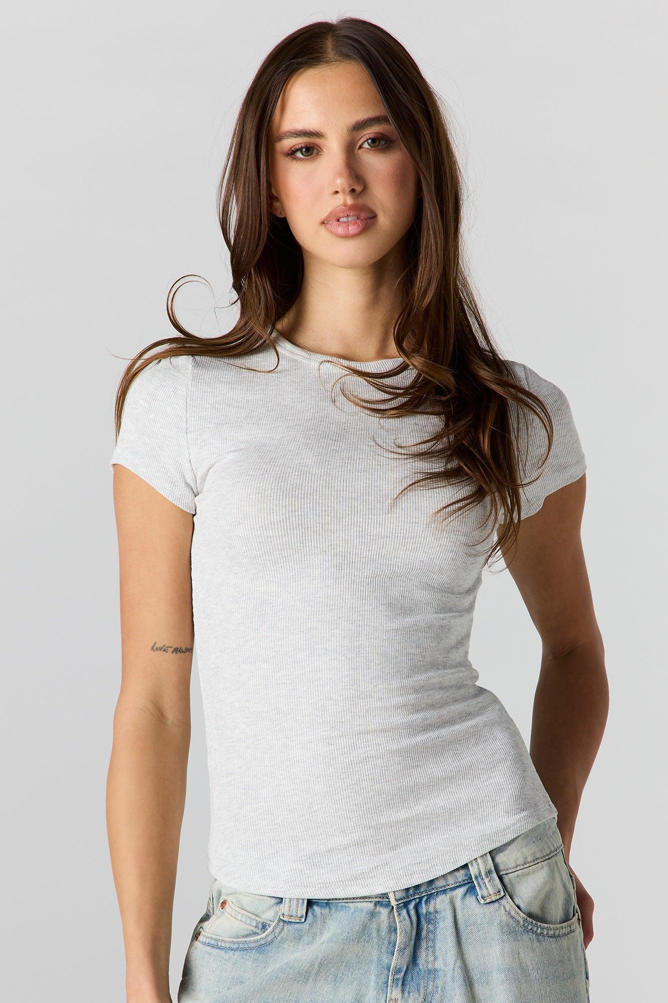 Classic Ribbed T-Shirt Female Product Image