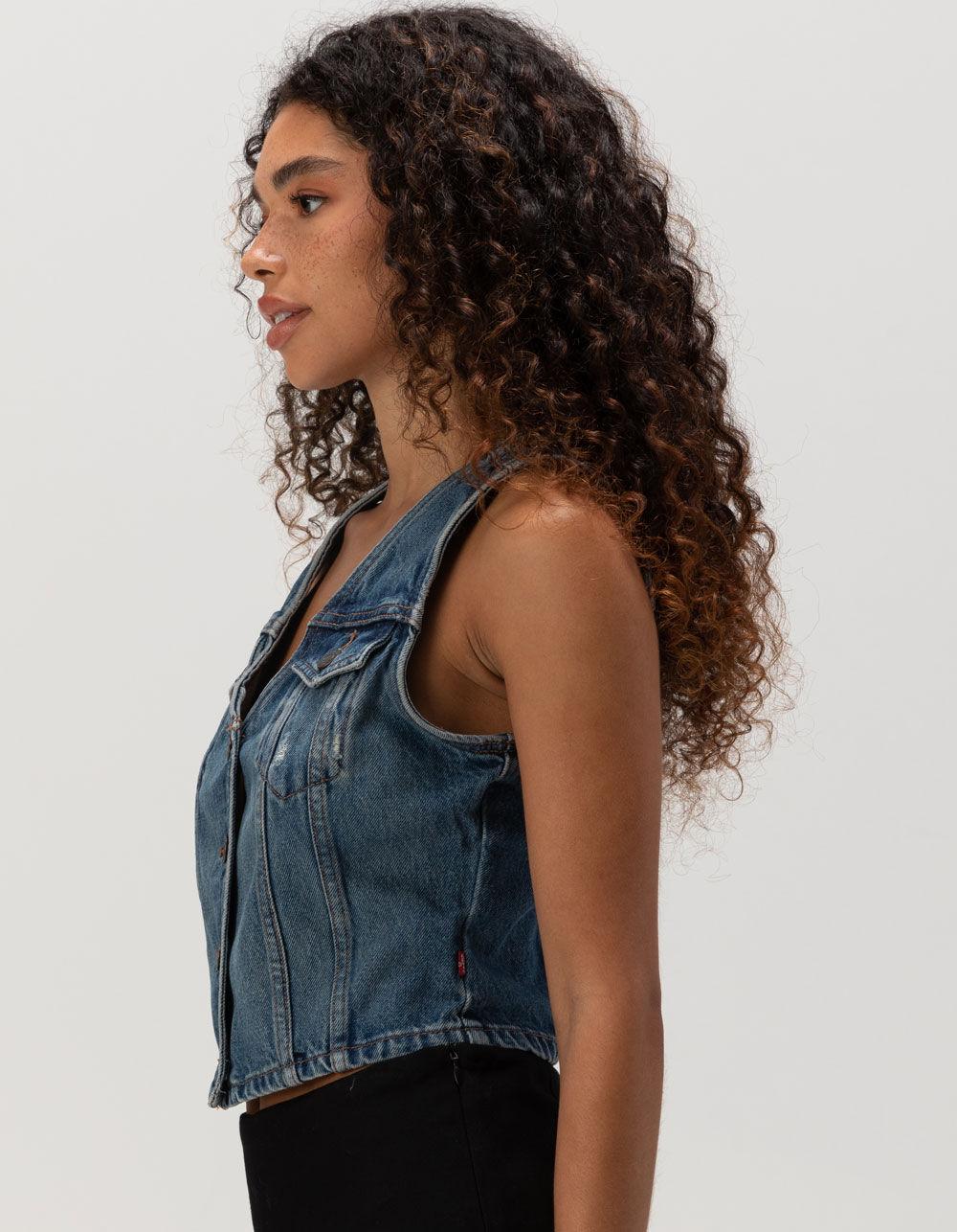 LEVI'S Premium Bella Denim Corset Top - Dark Wash Product Image