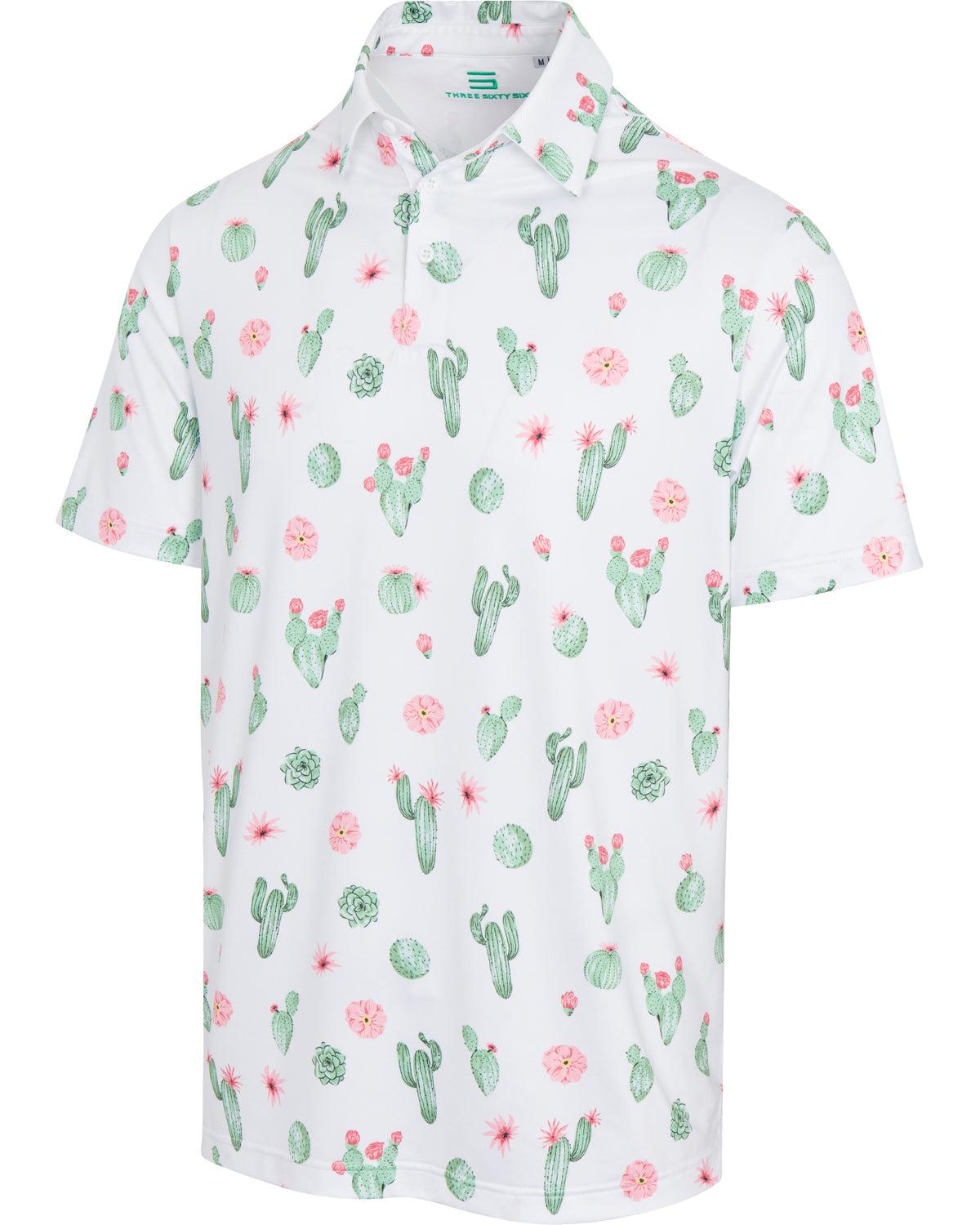 Three Sixty Six Men’s Print Golf Polos Male Product Image