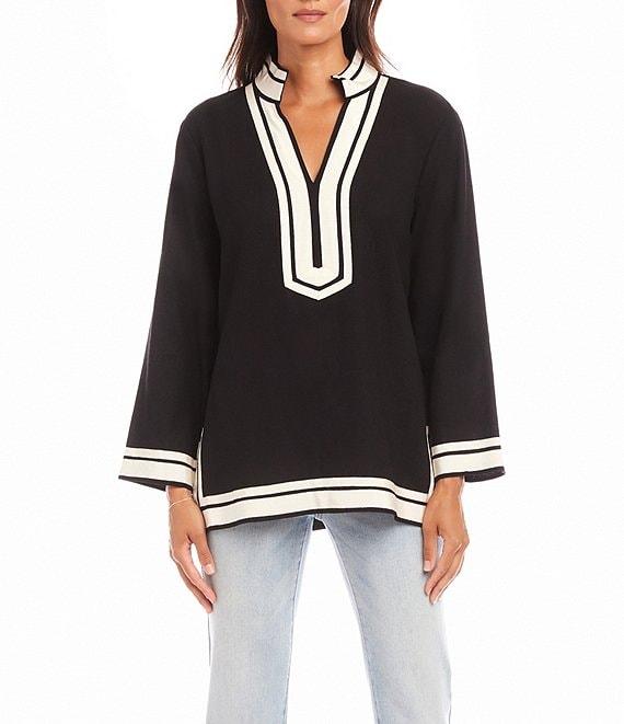 Karen Kane Split V-Neck Long Sleeve St. Tropez Tunic Product Image