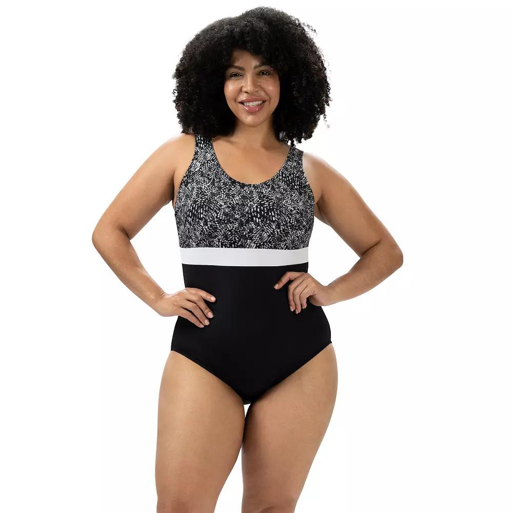 Women's Dolfin Aquashape Printed Scoop Back One-Piece Swimsuit,  Product Image