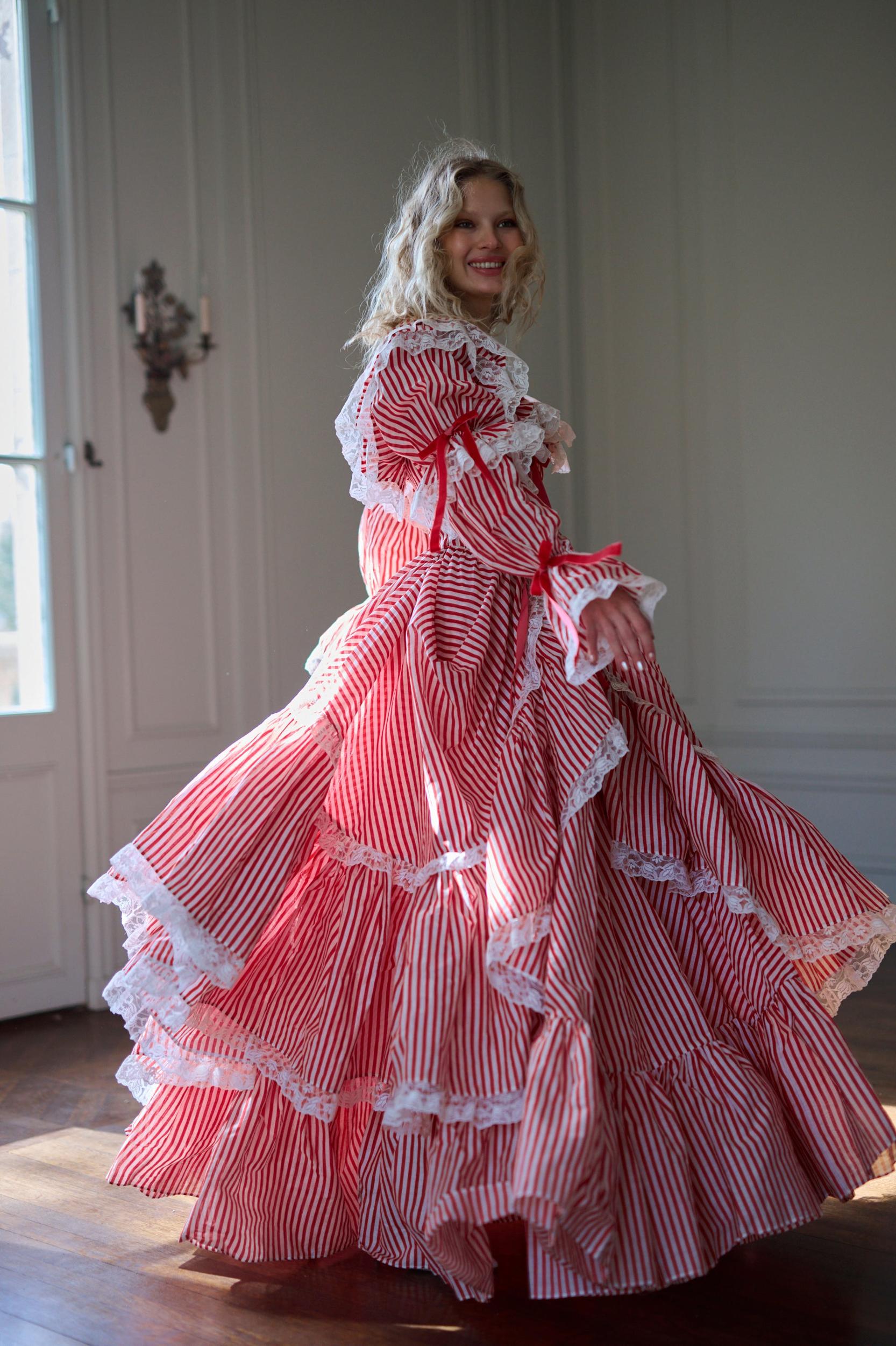 The Candy Stripe Waltz Gown Product Image