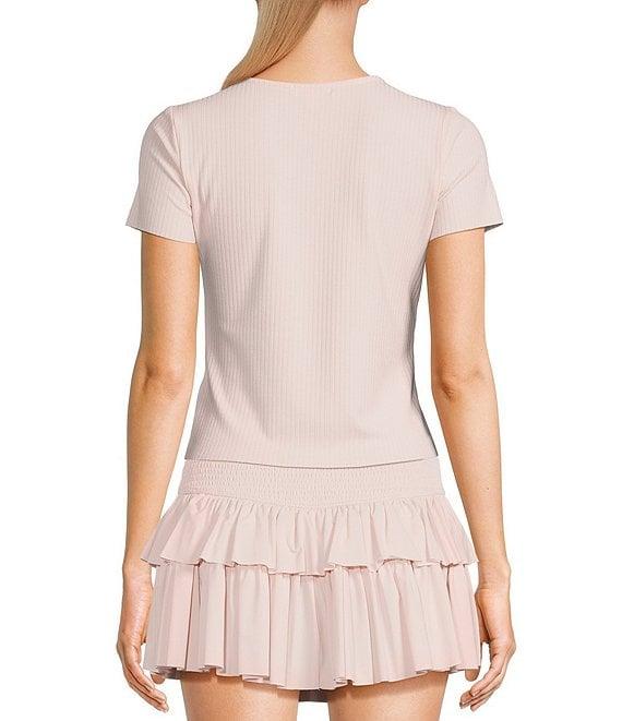 GB Short Sleeve Ribbed Knit Coordinating T-Shirt Product Image