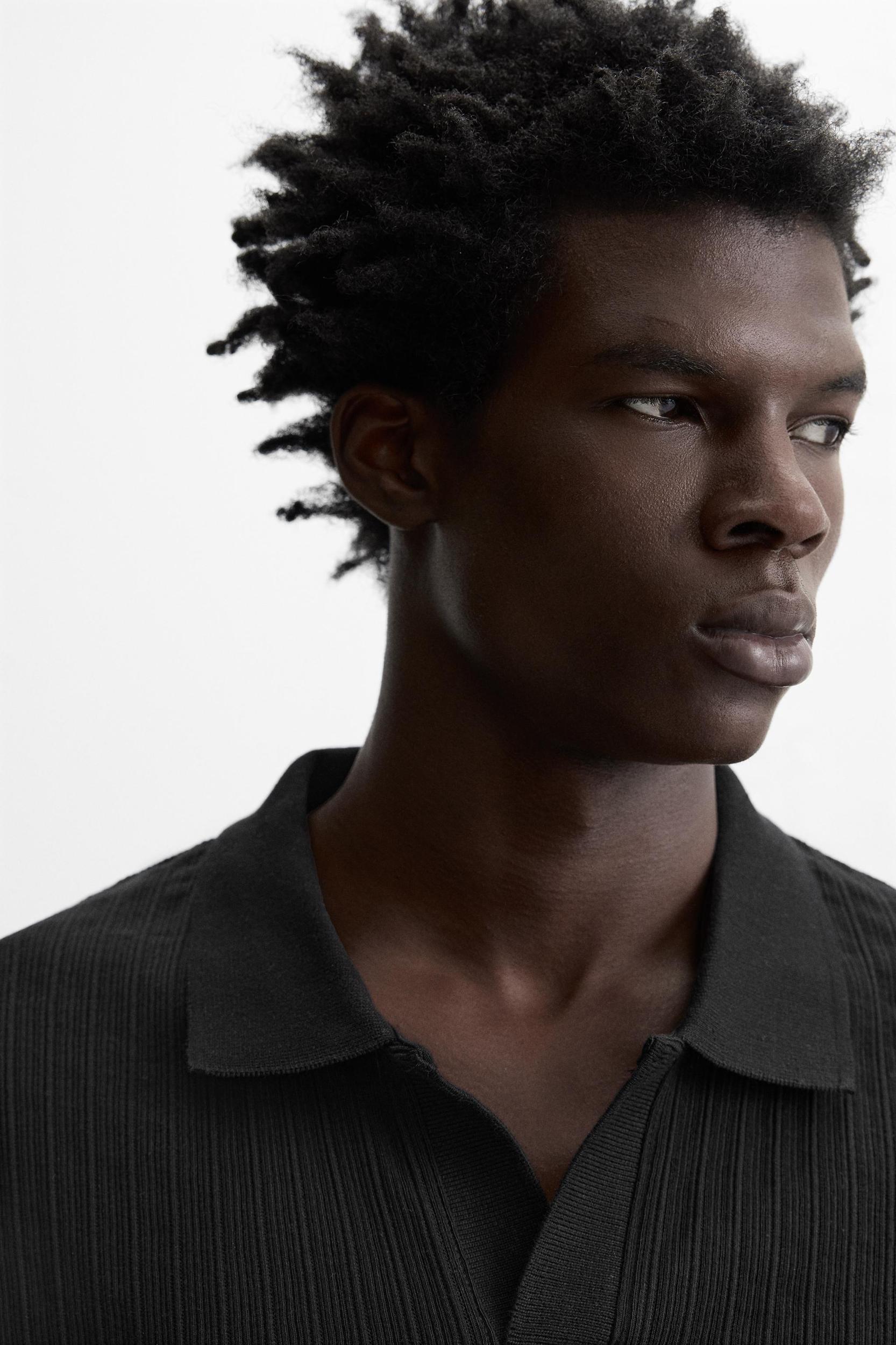 RIB TEXTURED POLO SHIRT Product Image