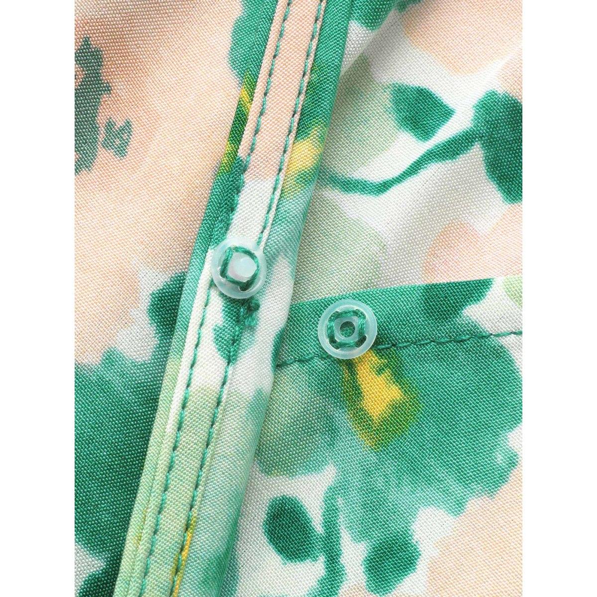 Plus Size Floral Surplice Neck Belted Midi Dress Applegreen Women Elegant Belted Non Sleeveless Curvy BloomChic 22-24/3X Product Image