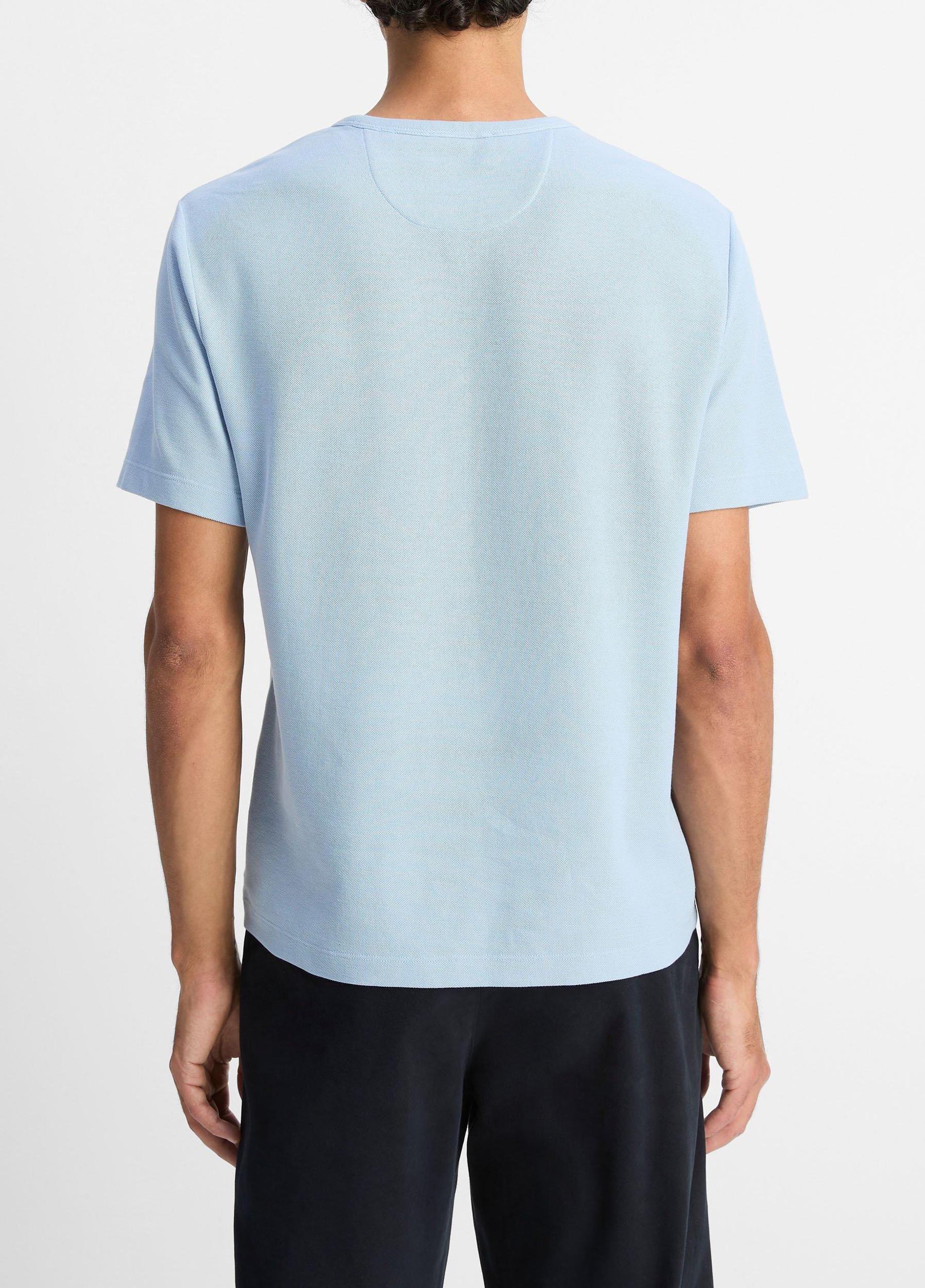 Pima Cotton Piqué Crew Neck T-Shirt Product Image