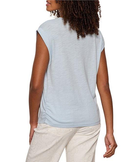 Sanctuary Knotted Crew Neck Muscle Sleeve Slub Jersey Tee Product Image