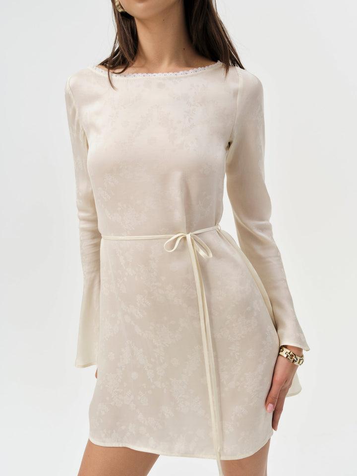 Madalie Mini Dress — Cream Product Image