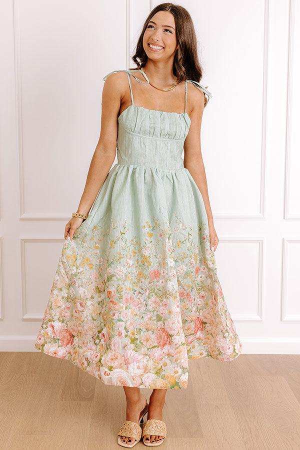 Garden Tea Party Floral Midi Dress Product Image