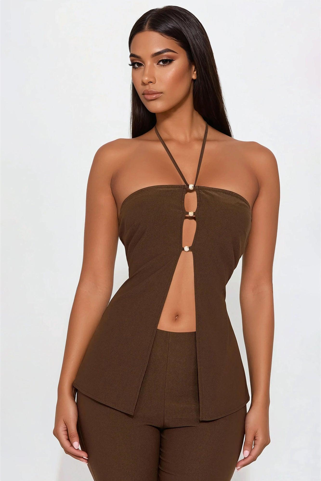 Meilani Capri Pant Set - Chocolate Product Image