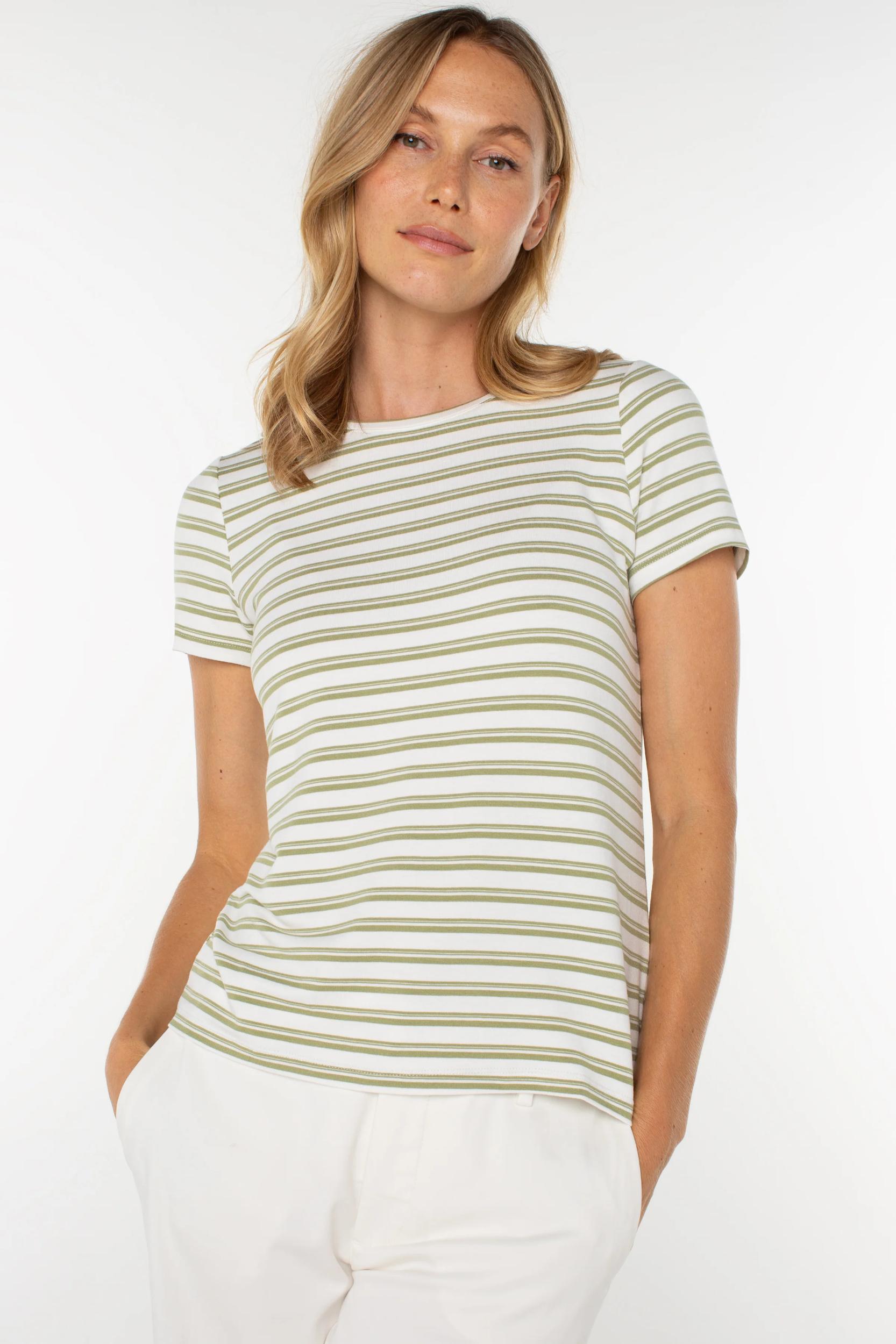 Short Sleeve Crew Neck Classic Knit Tee Product Image