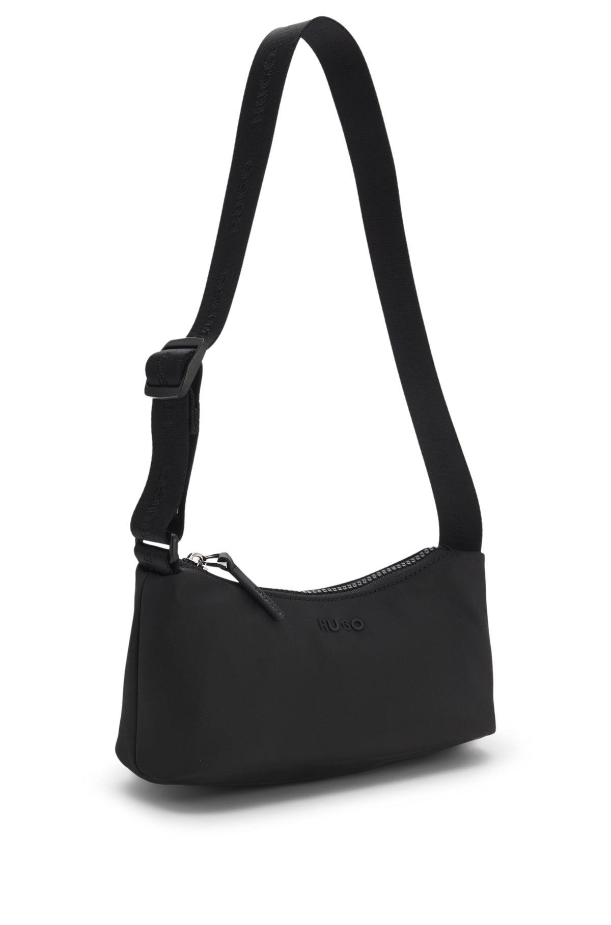 Small hobo bag with tonal rubberized logo Product Image