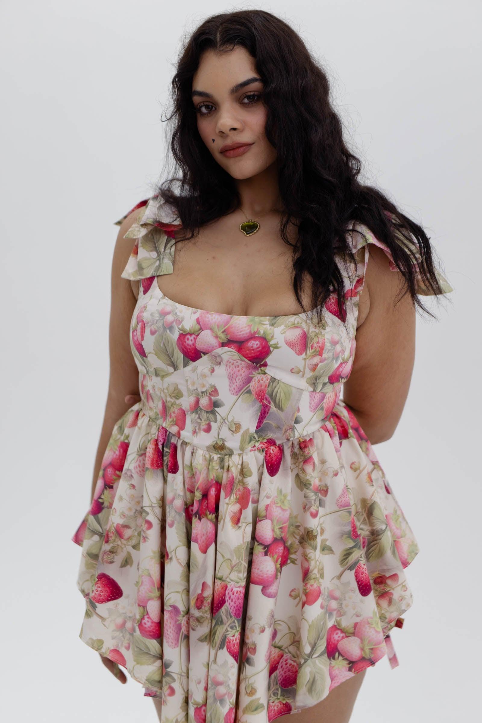 The Strawberry Cream Farmers Market Dress Product Image