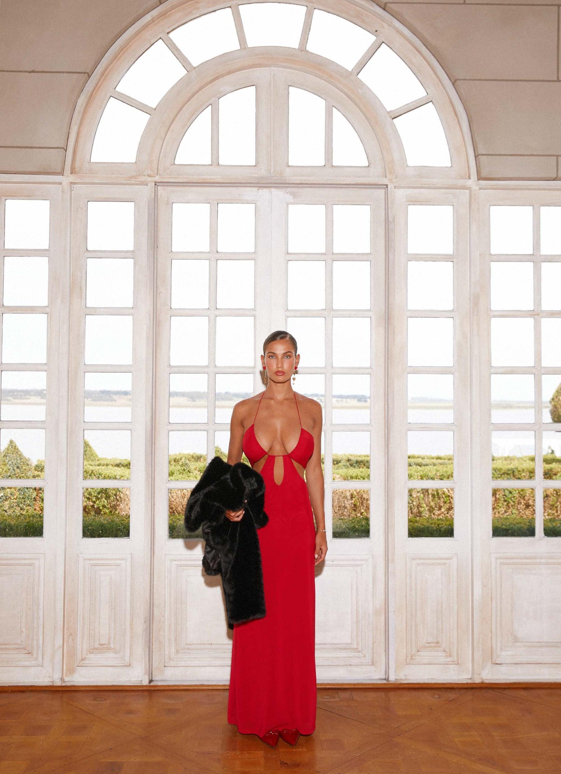 Hallie Maxi Dress - Red Product Image