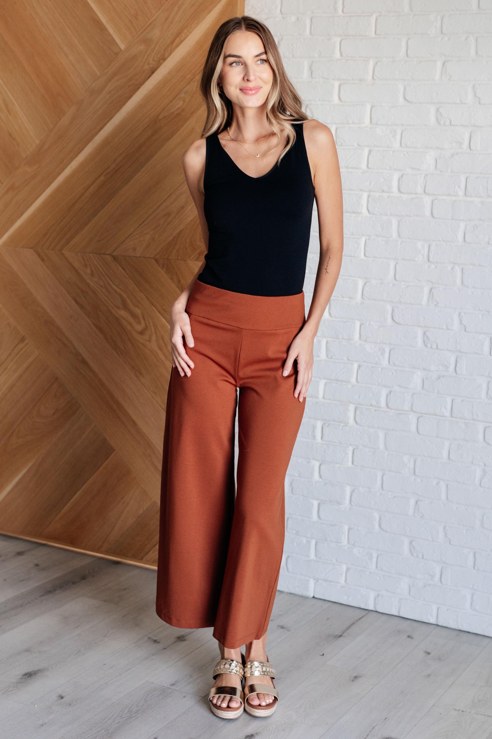 Magic Wide Leg Crop Pants in Rust (Online Exclusive) Product Image