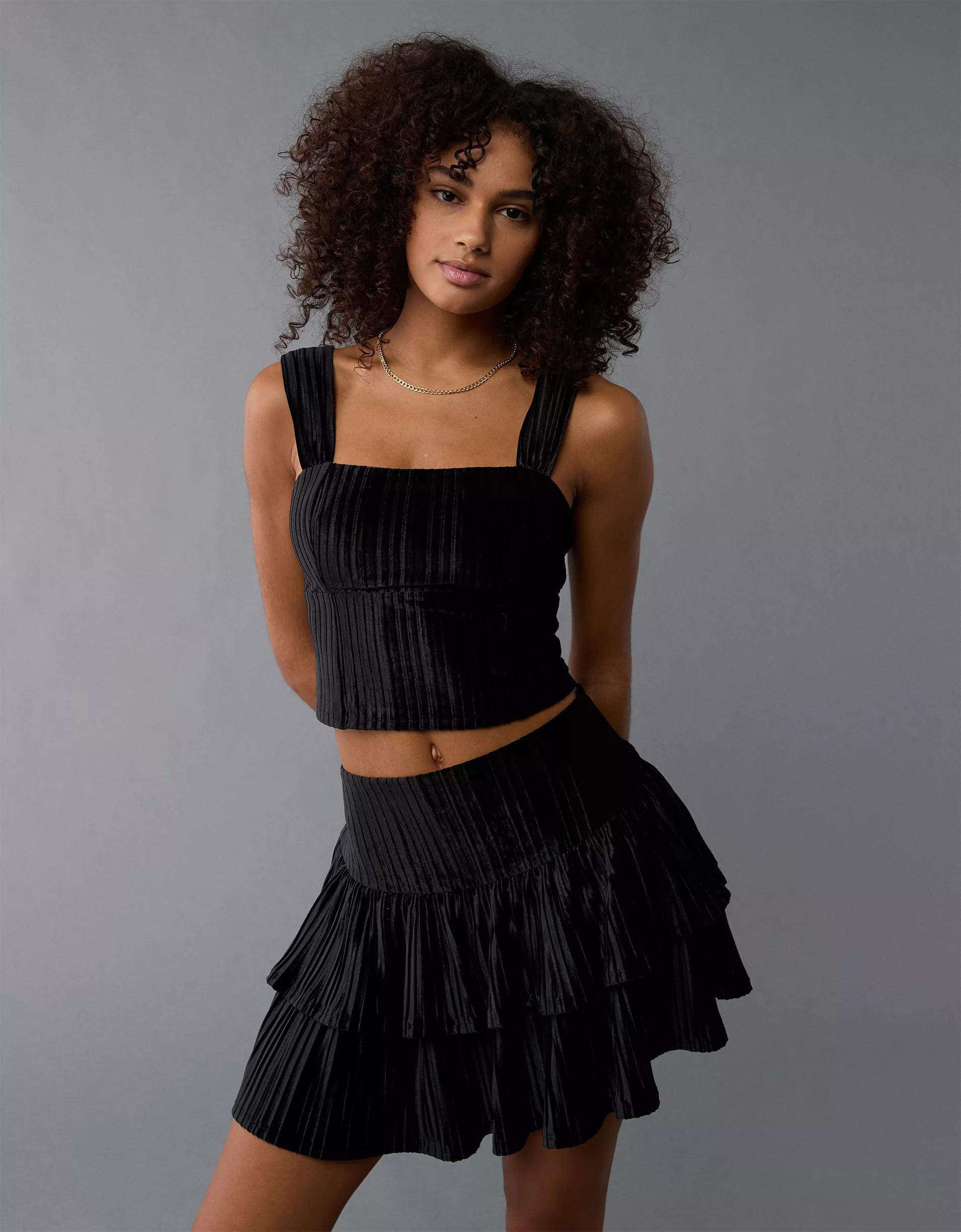 AE Velvet Corset Tank Top Product Image