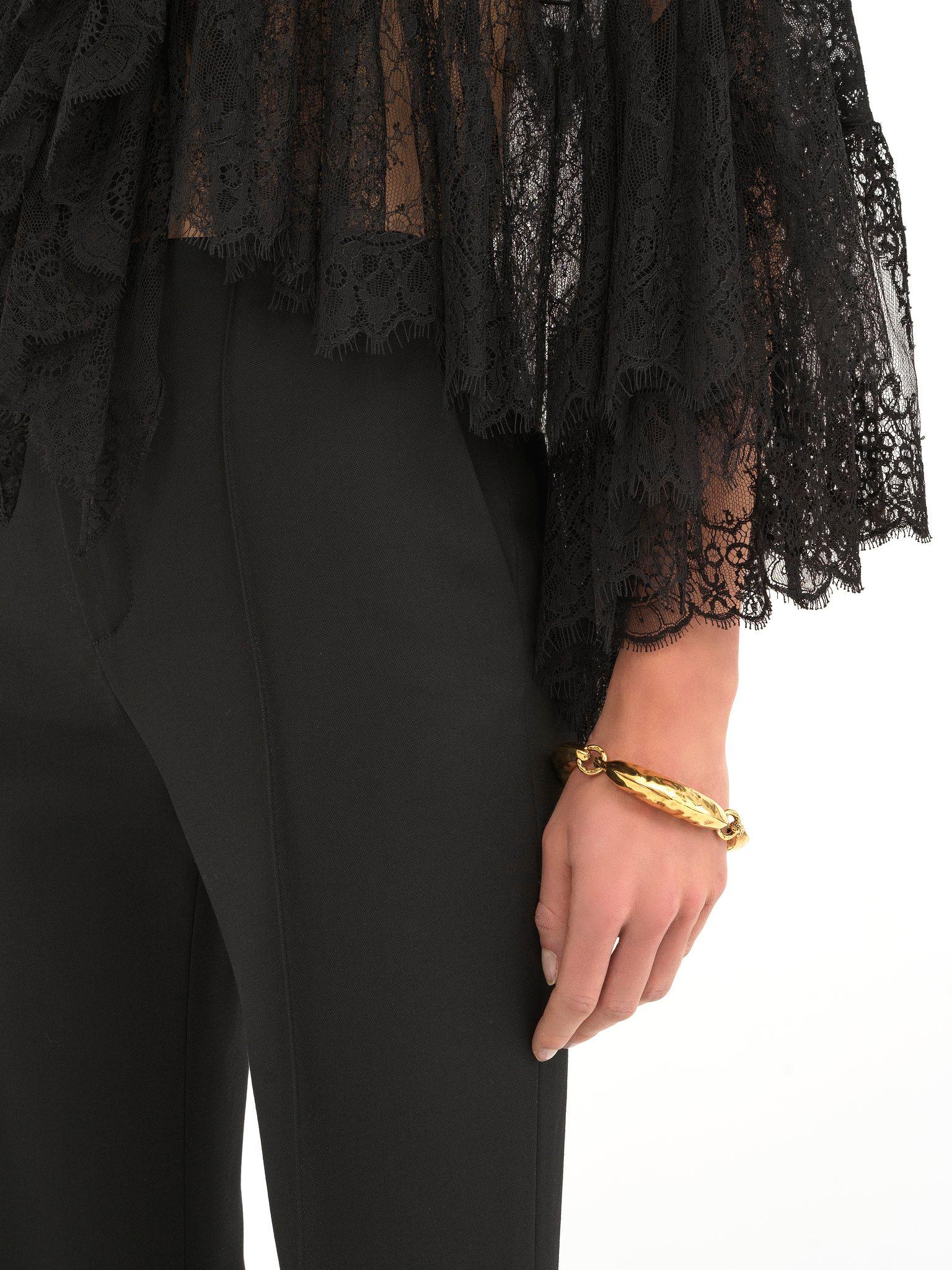 Broken-heel slim pants in wool grain de poudre Product Image