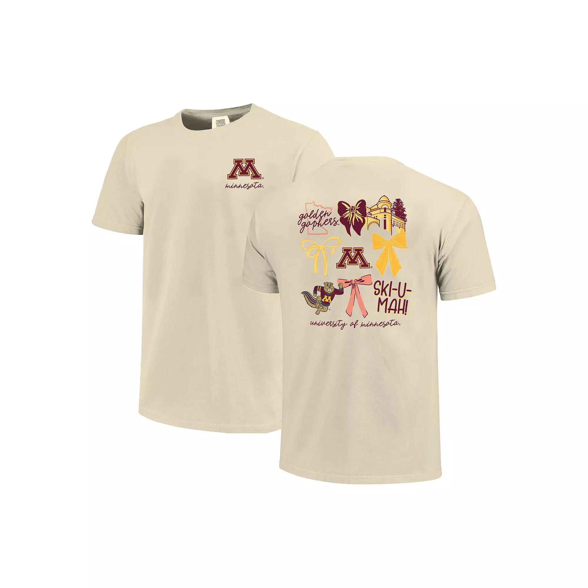 Women's Comfort Colors Cream Minnesota Golden Gophers Coquette T-Shirt, Size: 2XL, Beige Product Image