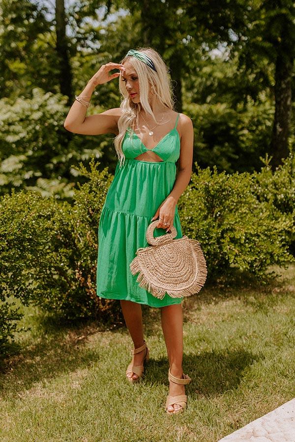 Having A Blast Babydoll Dress In Green Product Image