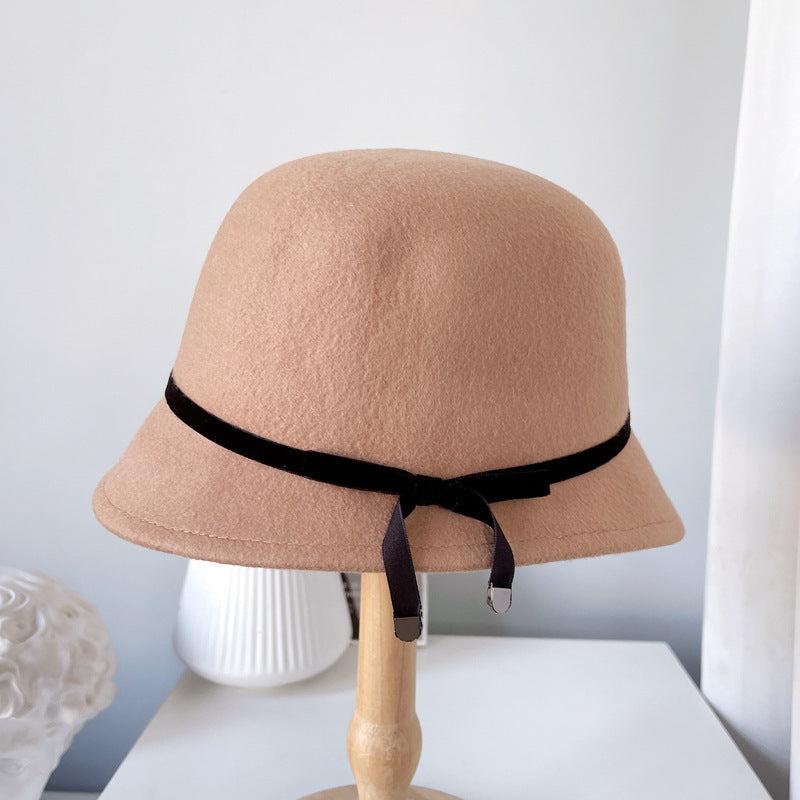 Fine Bow Wool Felt Hats Product Image
