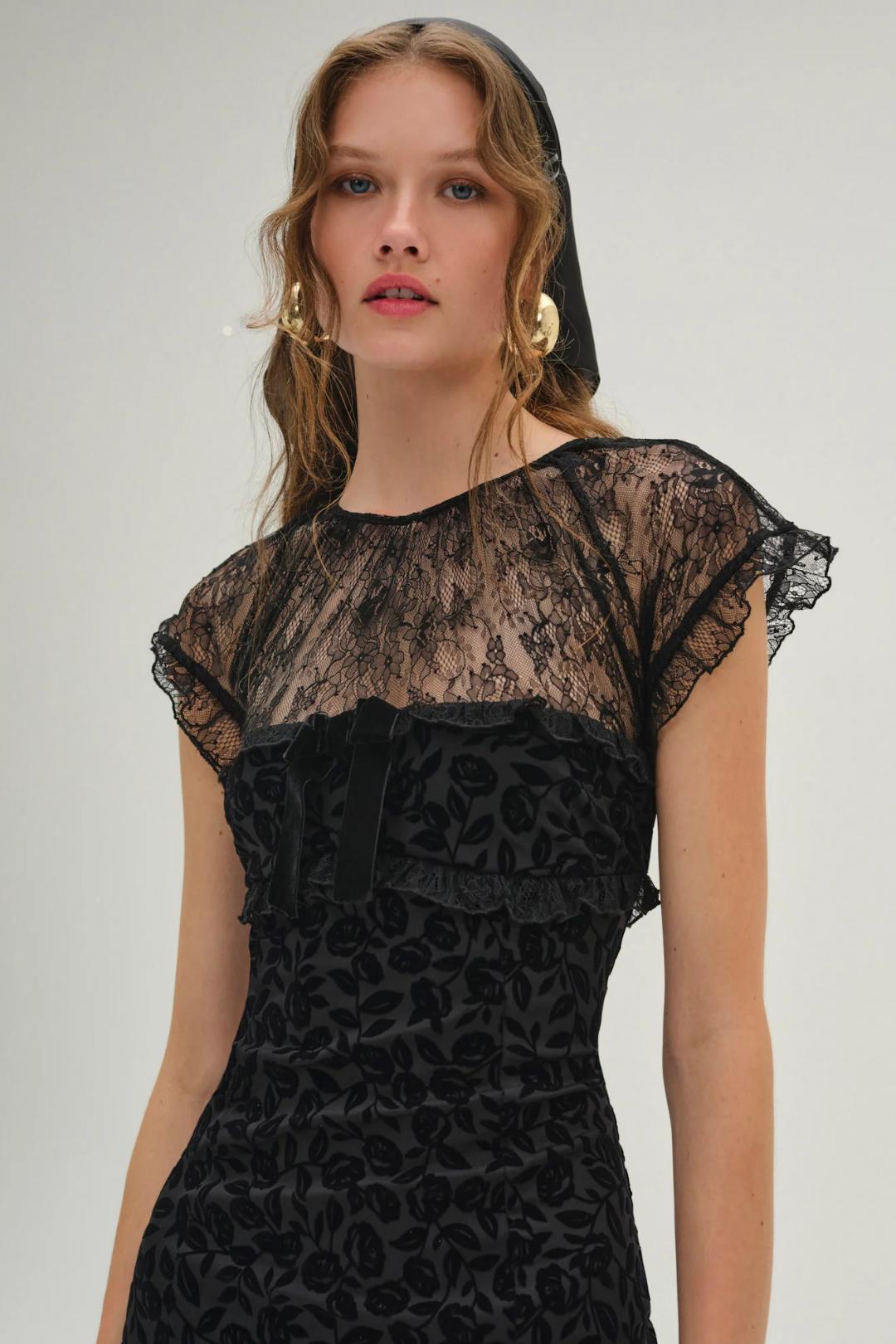 Midnight Velvet Mini Dress Product Image