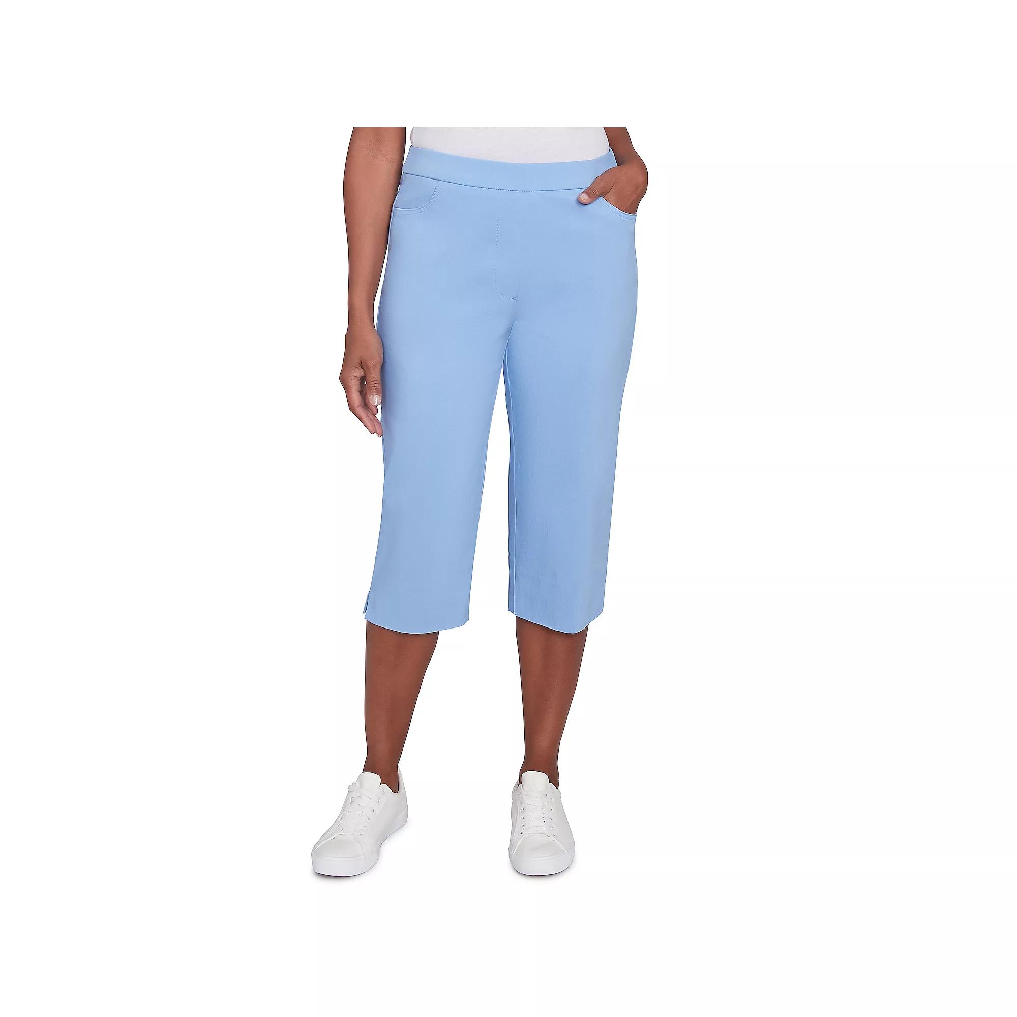 Petite Alfred Dunner Allure Classic Clamdigger Pants, Women's, Size: 18 Petite, Purple Product Image