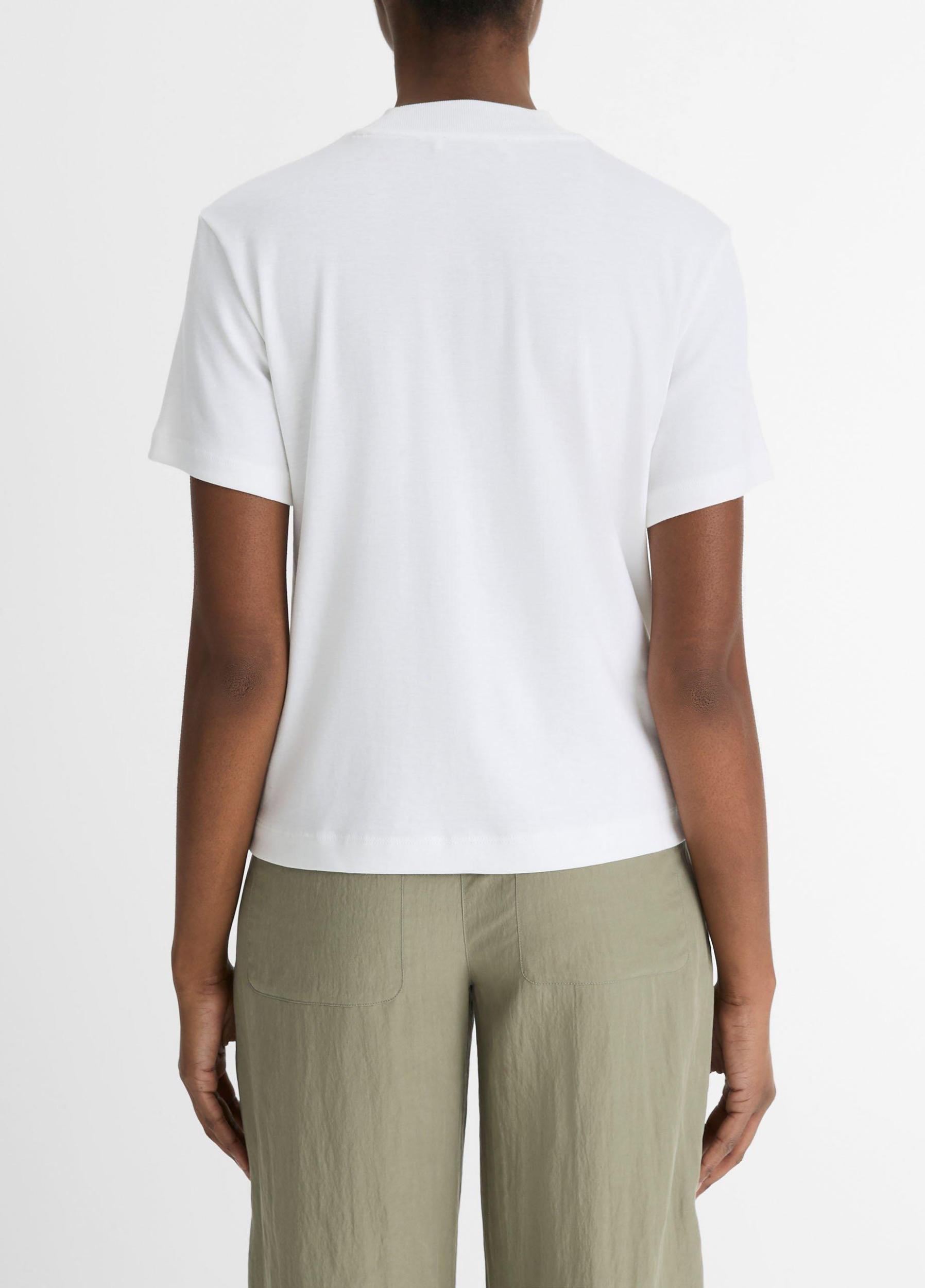 Pima Cotton Mock-Neck T-Shirt Product Image