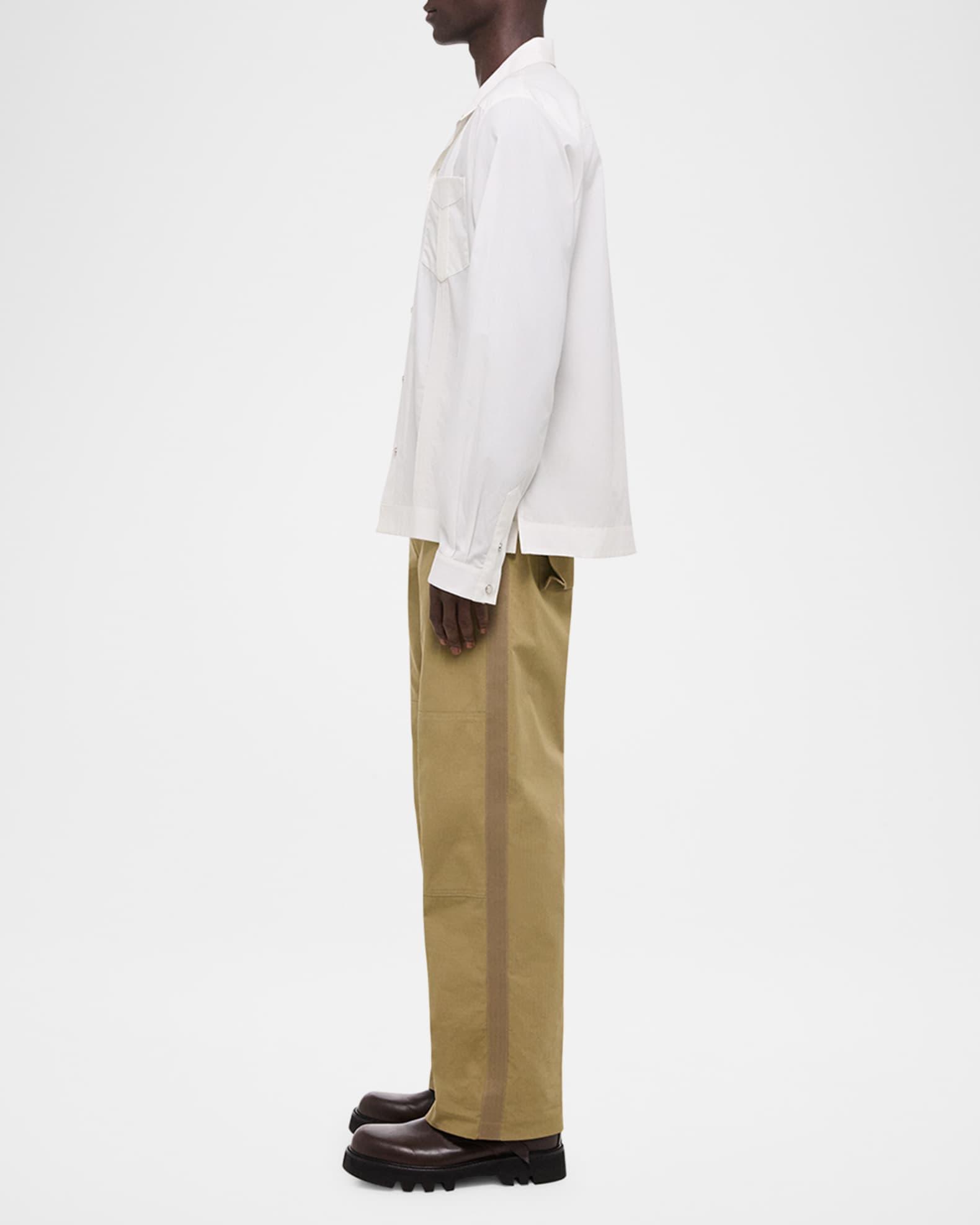 Men's Poplin Summer Casual Button-Down Shirt Product Image