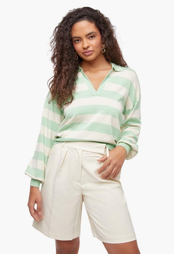 JustFab Margaux Platform Loafer Pump Womens Black/ White Size 8.5 Product Image