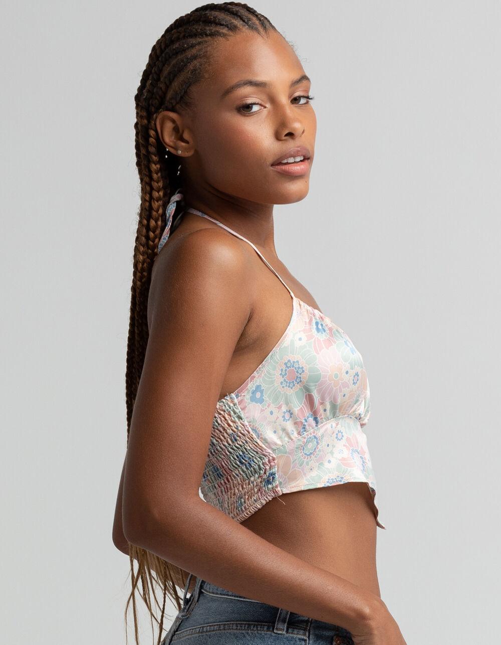 WEST OF MELROSE Womens Hankerchief Satin Cami - MULTI Product Image