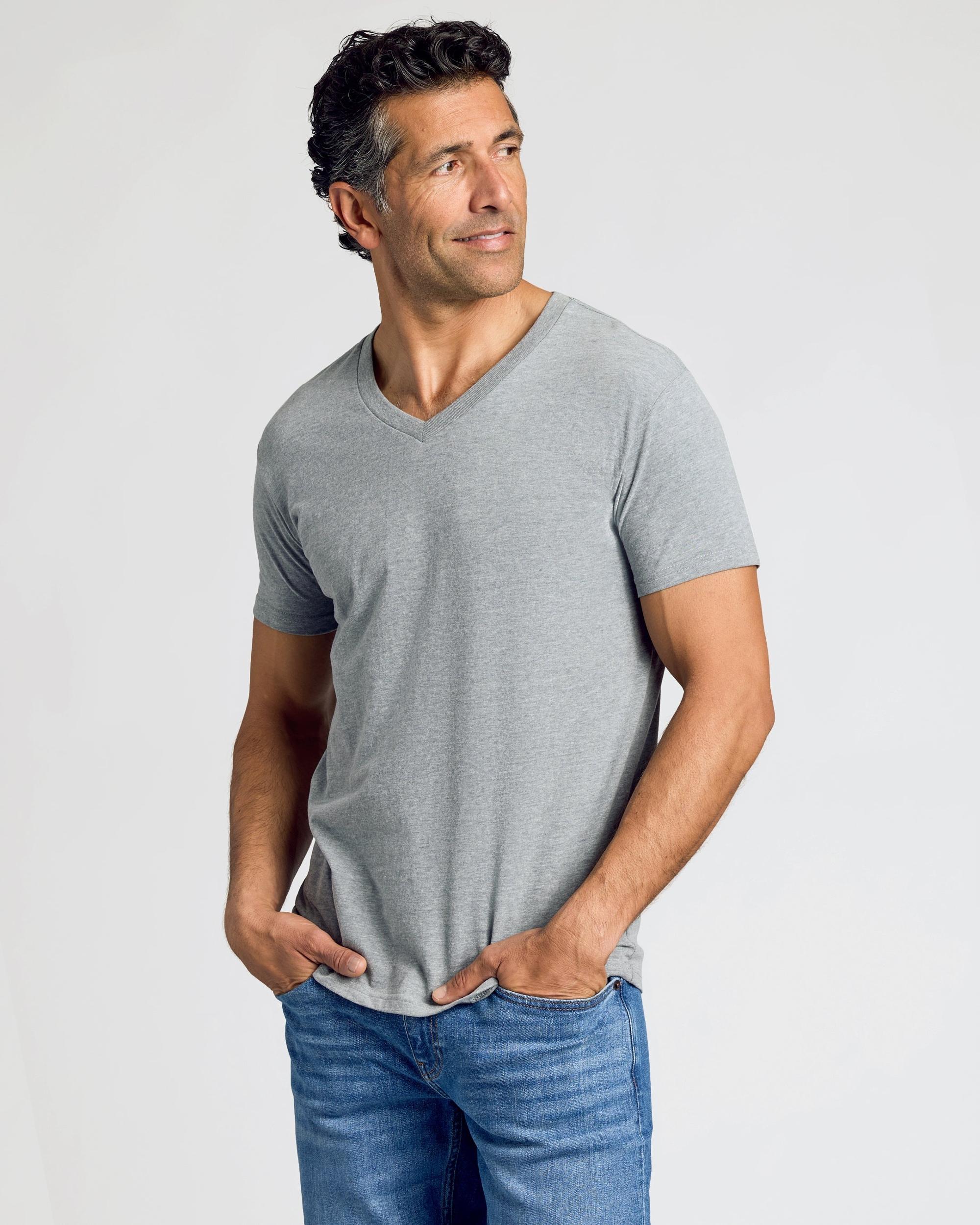 Heather Gray Classic V-Neck Product Image