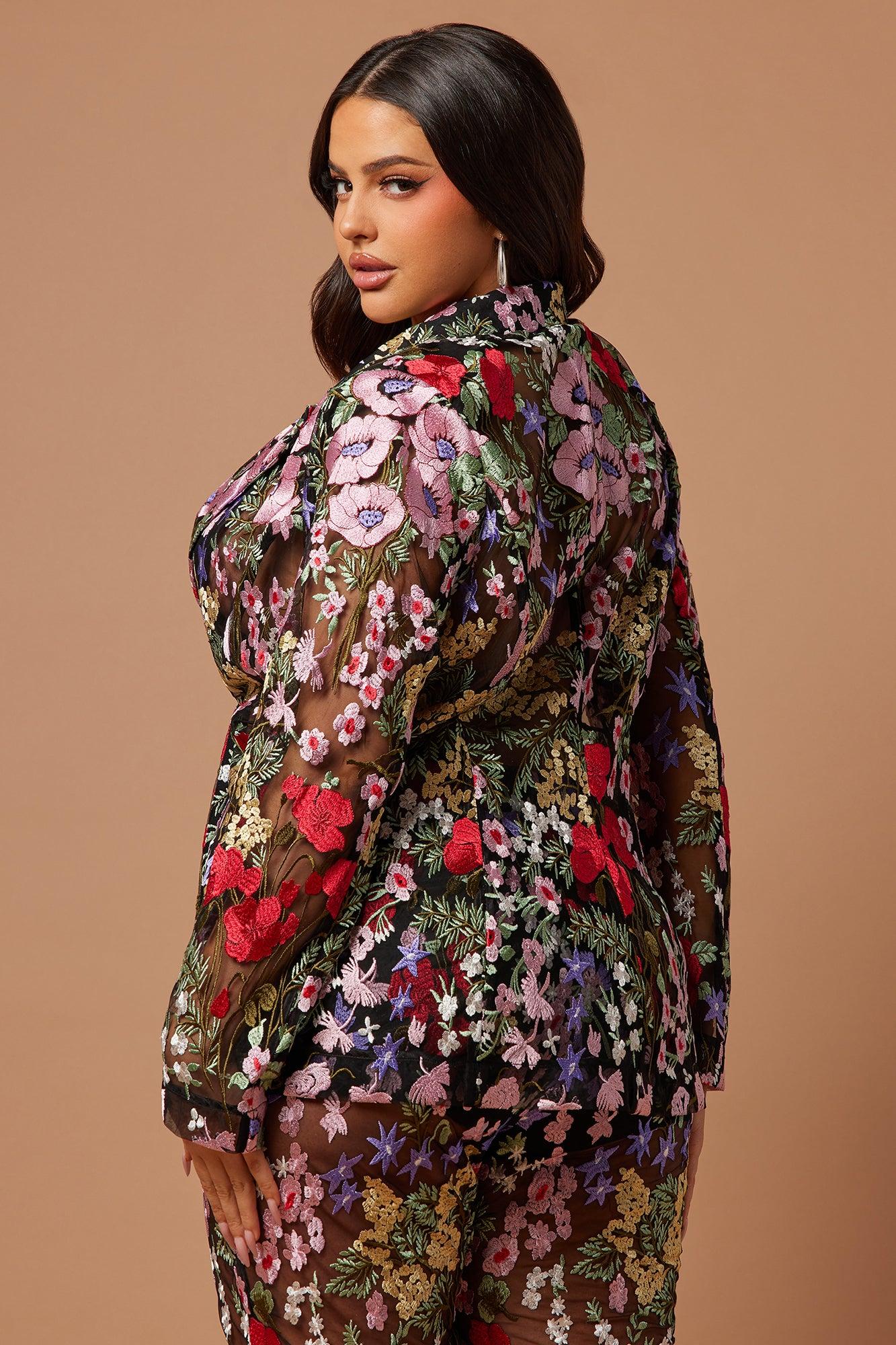 Erin Embroidered Blazer - Black/combo Product Image